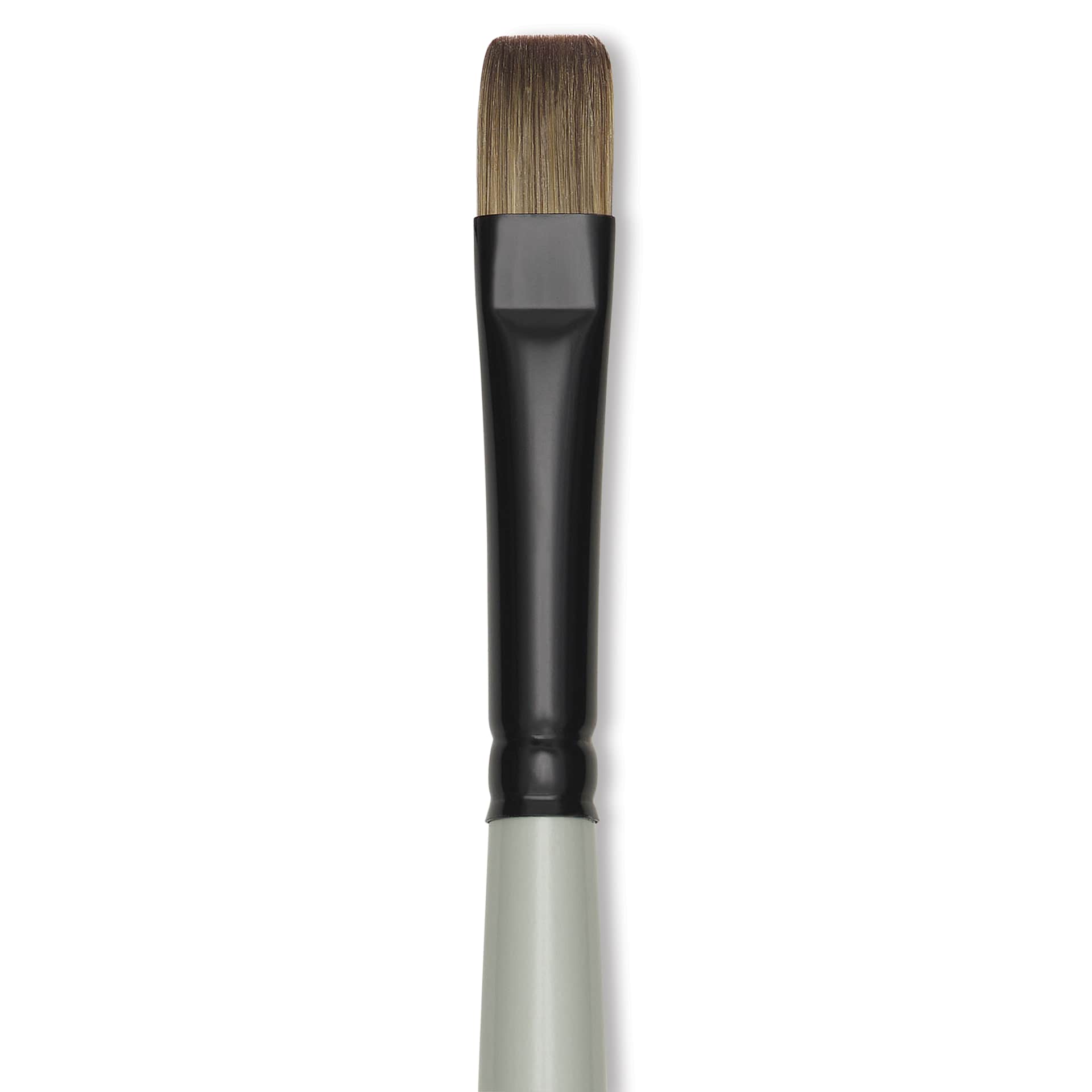 Silver Brush Black Pearl Synthetic Brush - Series 6402, Bright, Size 4, Long Handle, close-up