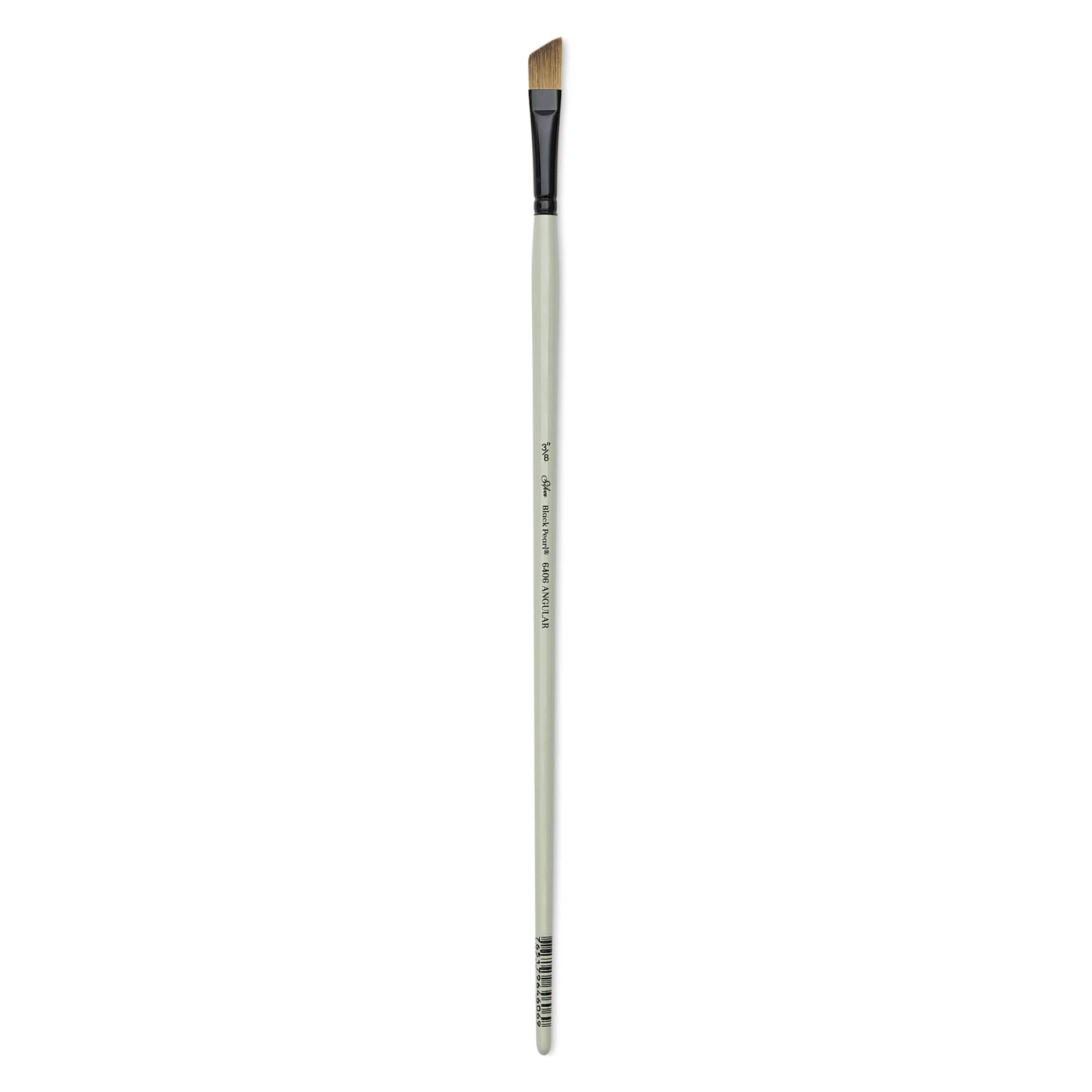 Silver Brush Black Pearl Synthetic Brush - Series 6406, Angular, 3/8", Long Handle