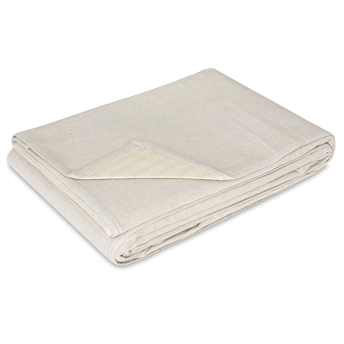 Trimaco Stay Put Canvas Drop Cloth - 6' x 8' Drop cloth with Spill Block, folded