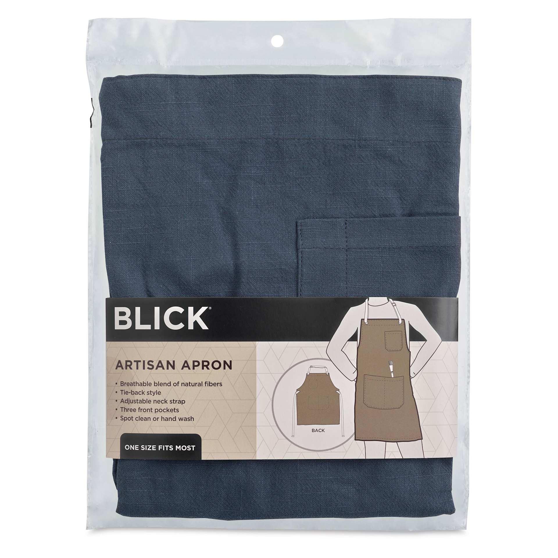Blick Artisan Apron - Midnight Blue front of package