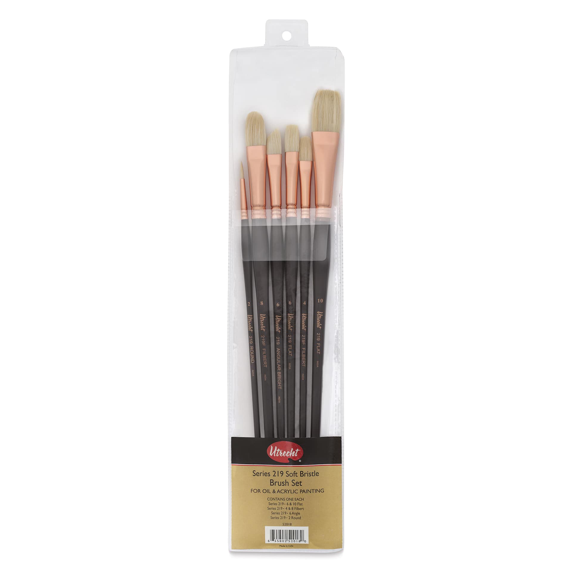 Utrecht Series 219 Soft Bristle Brush Set - front of package Utrecht Series 219 Soft Bristle Brush Set - front of package