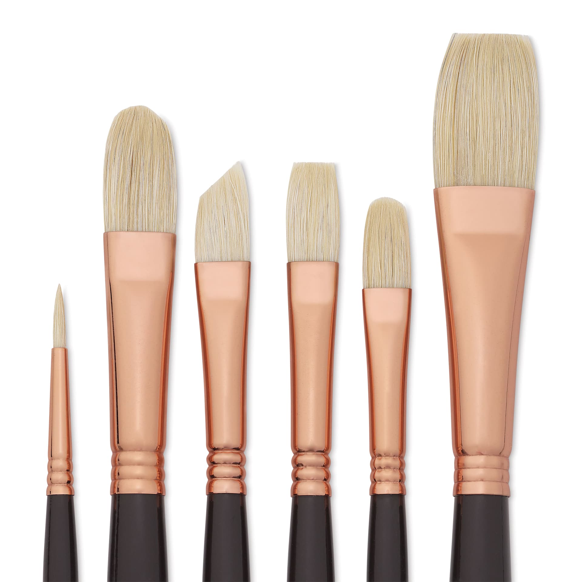 Utrecht Series 219 Soft Bristle Brush Set, close-up of brushes Utrecht Series 219 Soft Bristle Brush Set, close-up of brushes