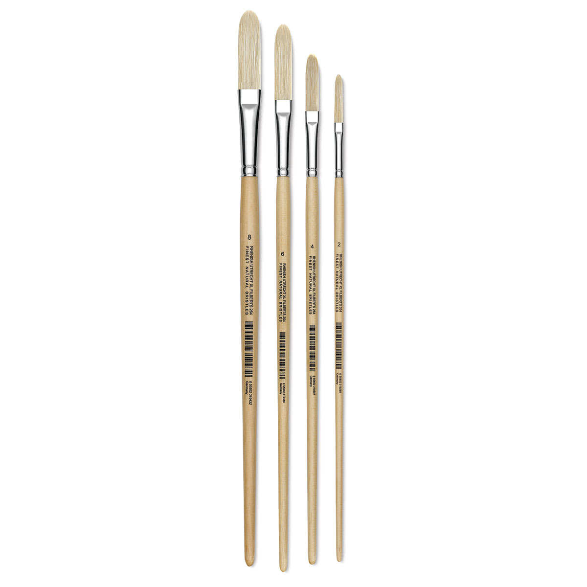 Utrecht Rhenish Pure Hog Bristle Brush - Extra Long Filbert, Series 264, Long Handle Utrecht Rhenish Pure Hog Bristle Brush - Extra Long Filbert, Series 264, Long Handle