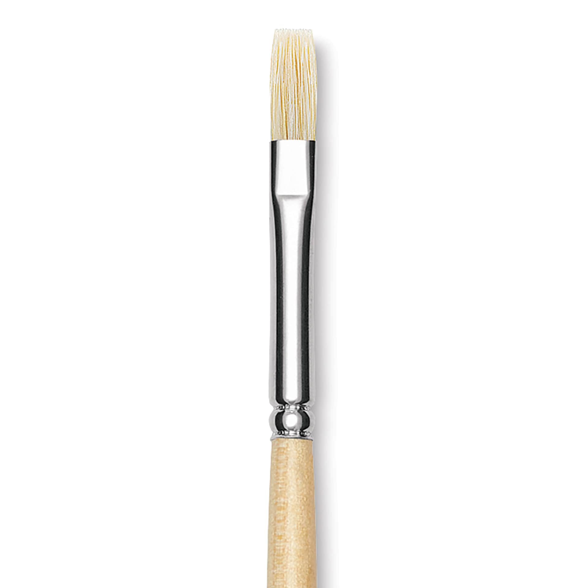 Utrecht Rhenish Pure Hog Bristle Brush - Flat, Size 2, Long Handle Utrecht Rhenish Pure Hog Bristle Brush - Flat, Size 2, Long Handle