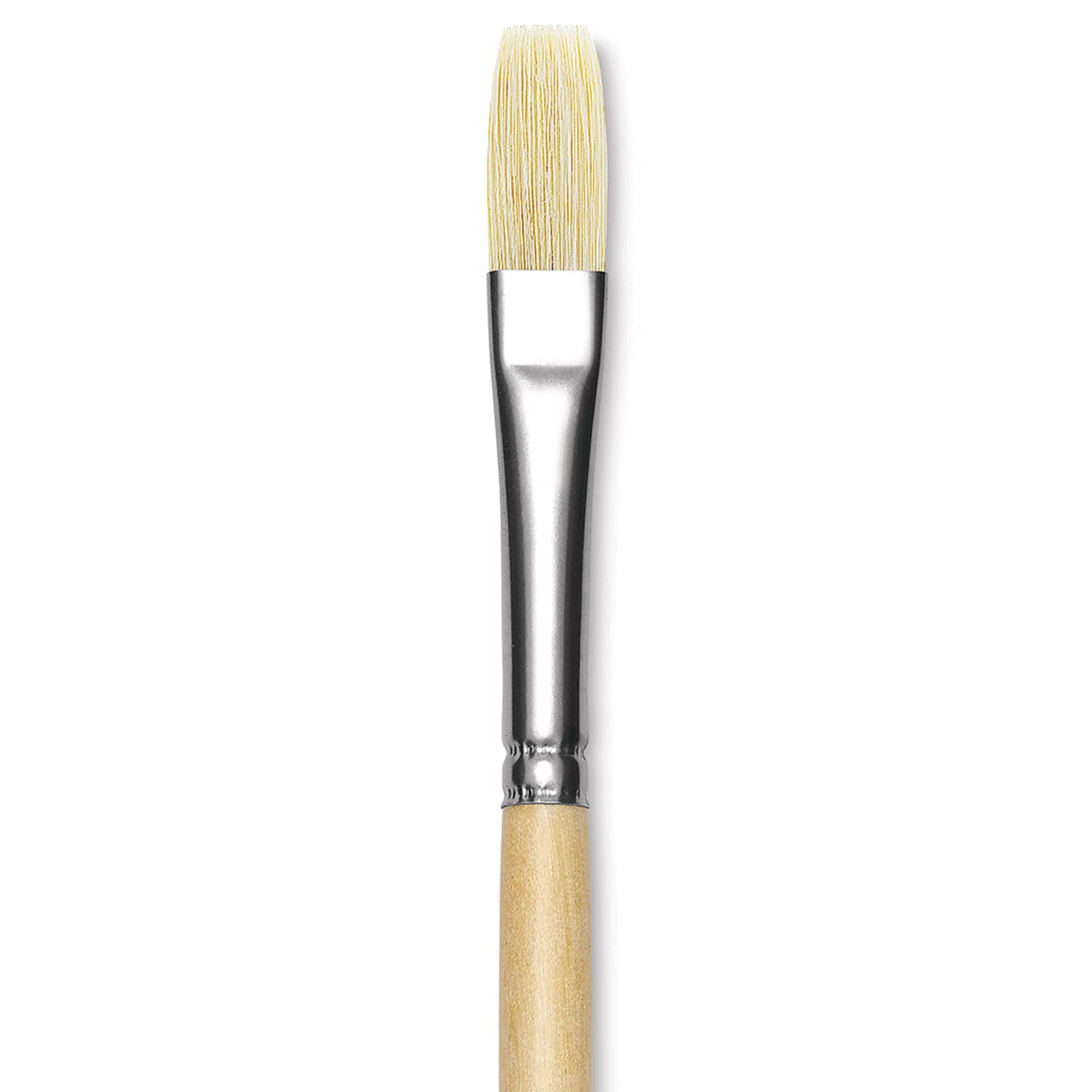 Utrecht Rhenish Pure Hog Bristle Brush - Flat, Size 5, Long Handle