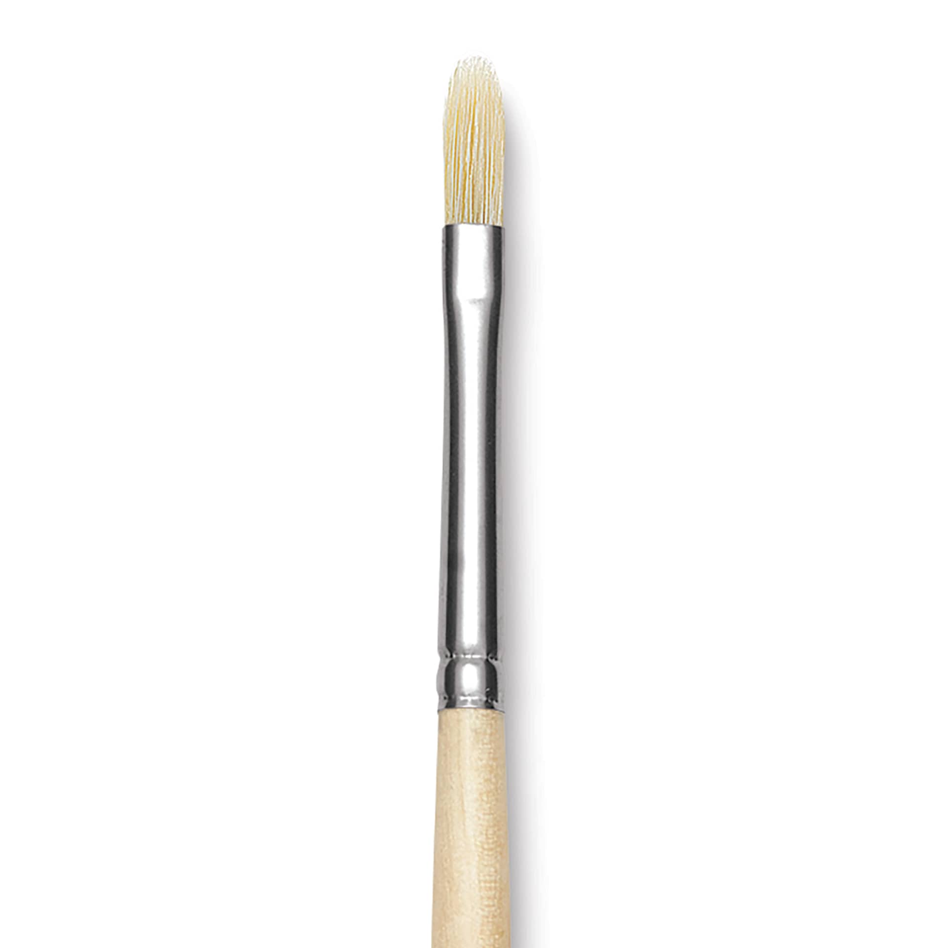 Utrecht Rhenish Pure Hog Bristle Brush - Filbert, Size 1, Long Handle
