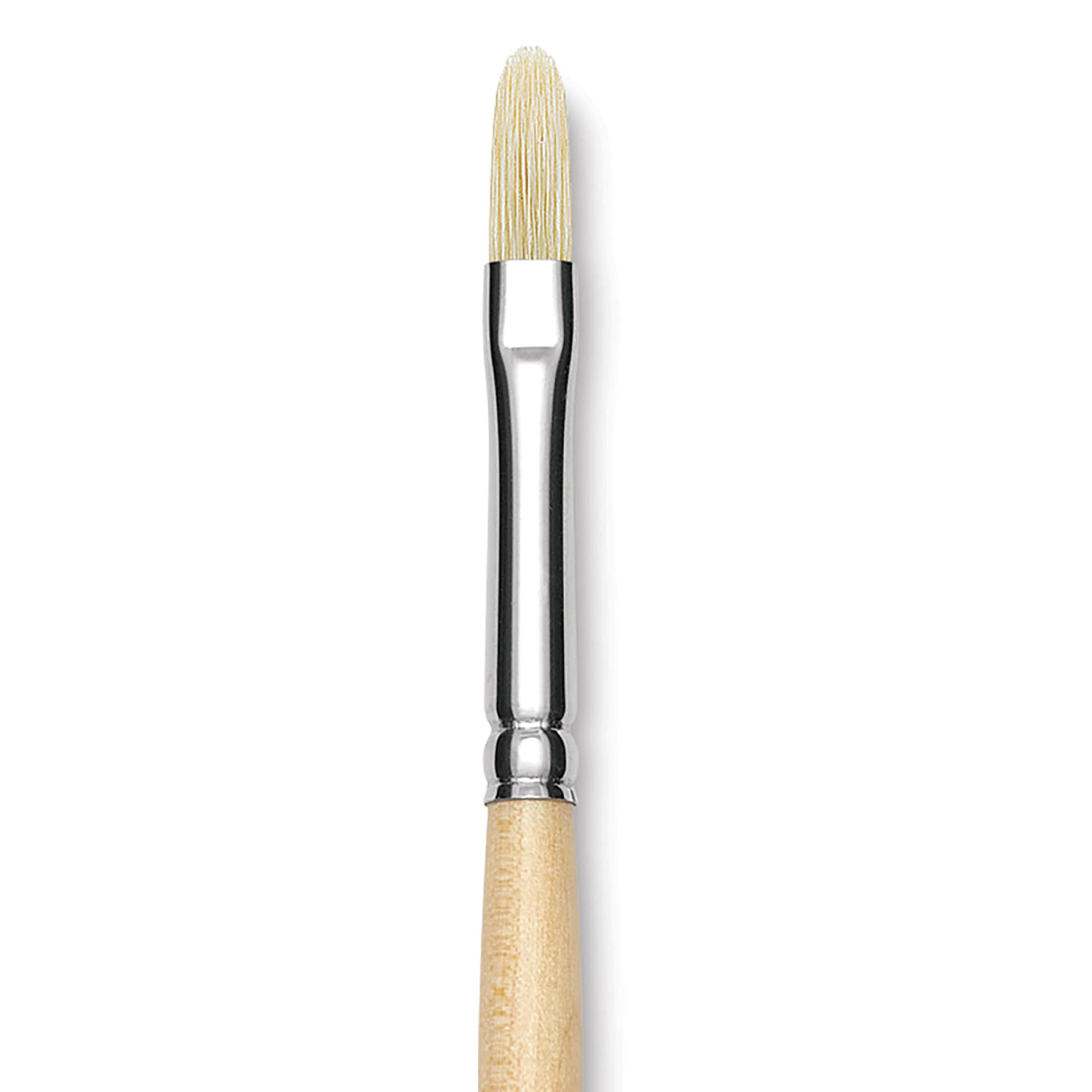 Utrecht Rhenish Pure Hog Bristle Brush - Filbert, Size 2, Long Handle