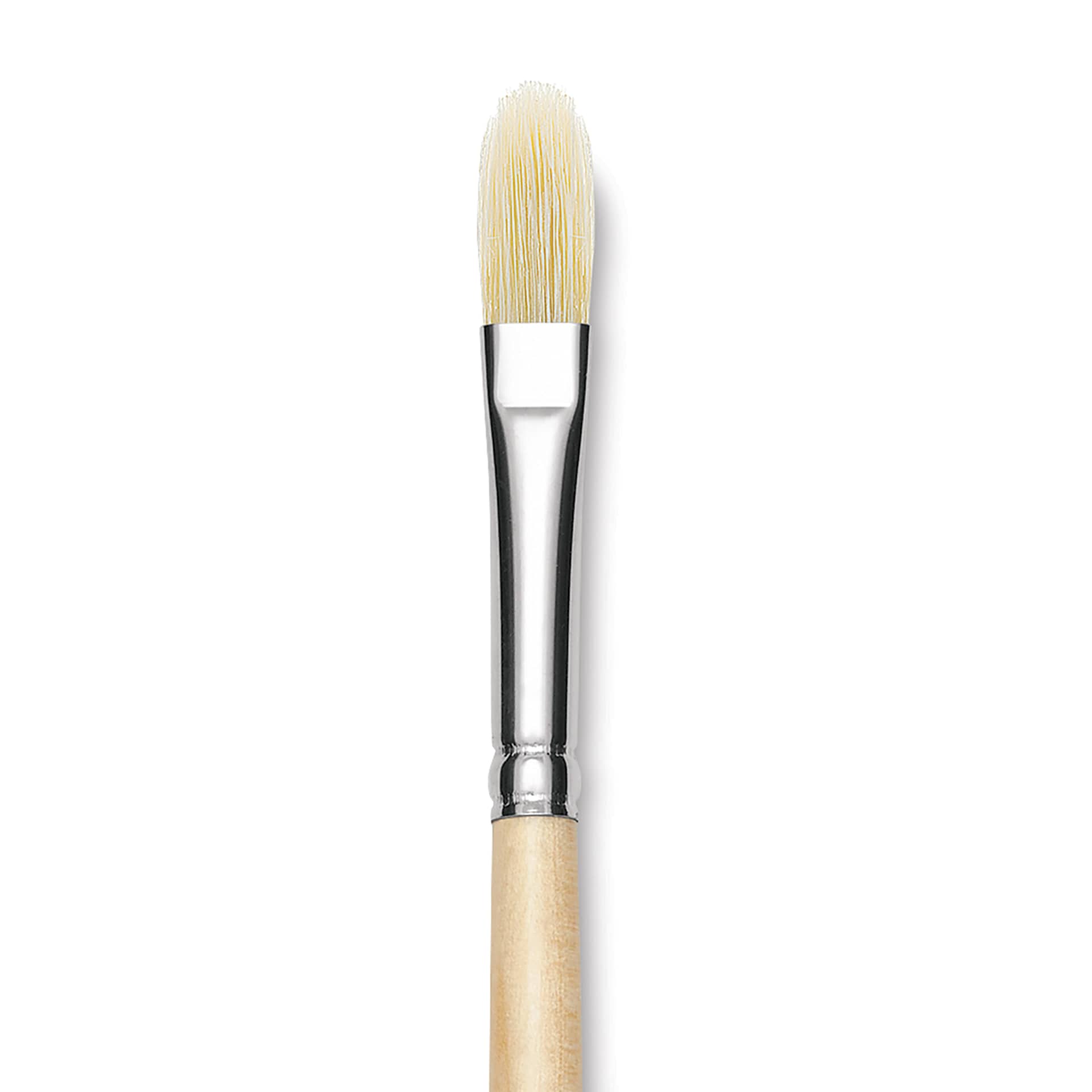 Utrecht Rhenish Pure Hog Bristle Brush - Filbert, Size 4, Long Handle