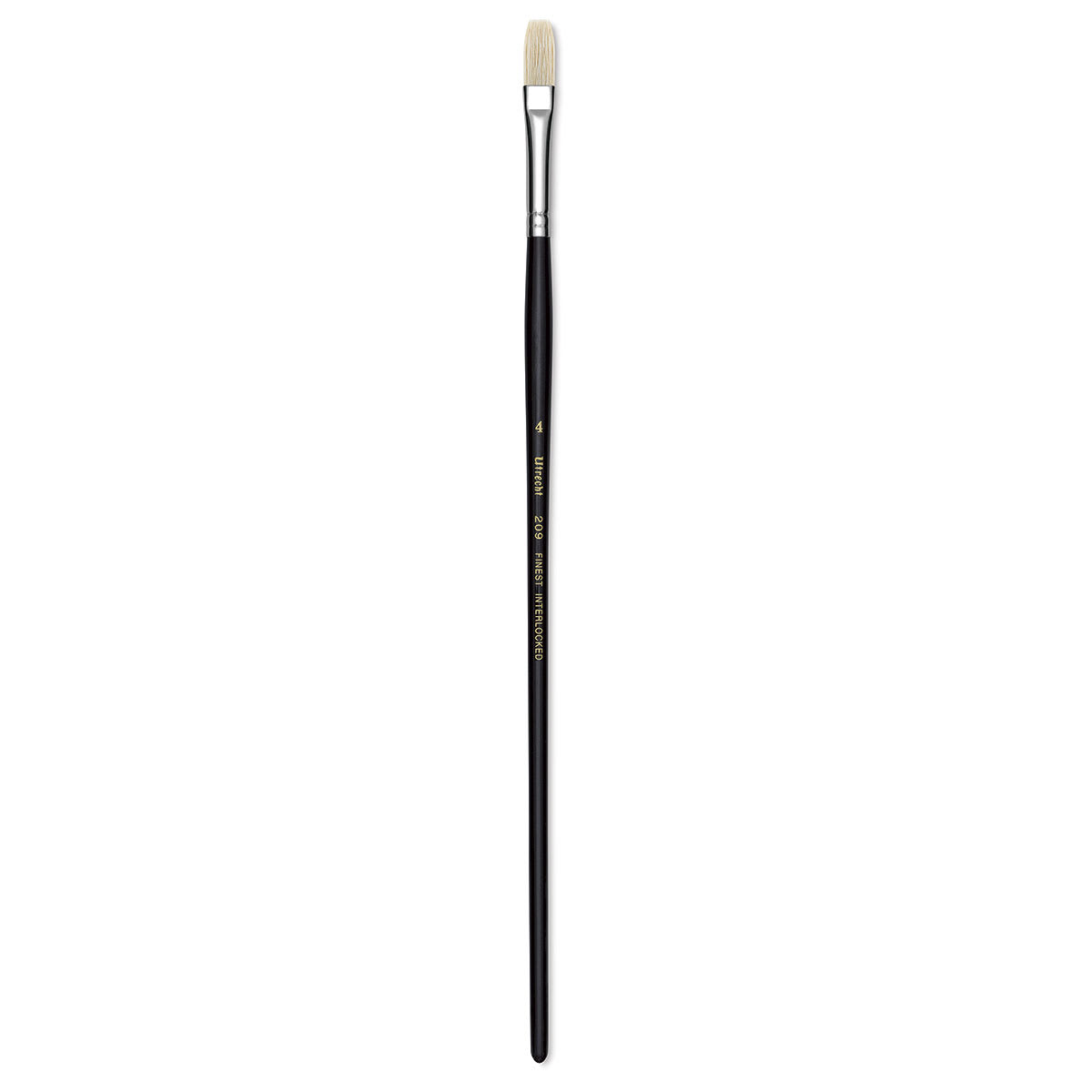 Utrecht Natural Chungking Pure Bristle Brush - Flat, Size 4, Long Handle