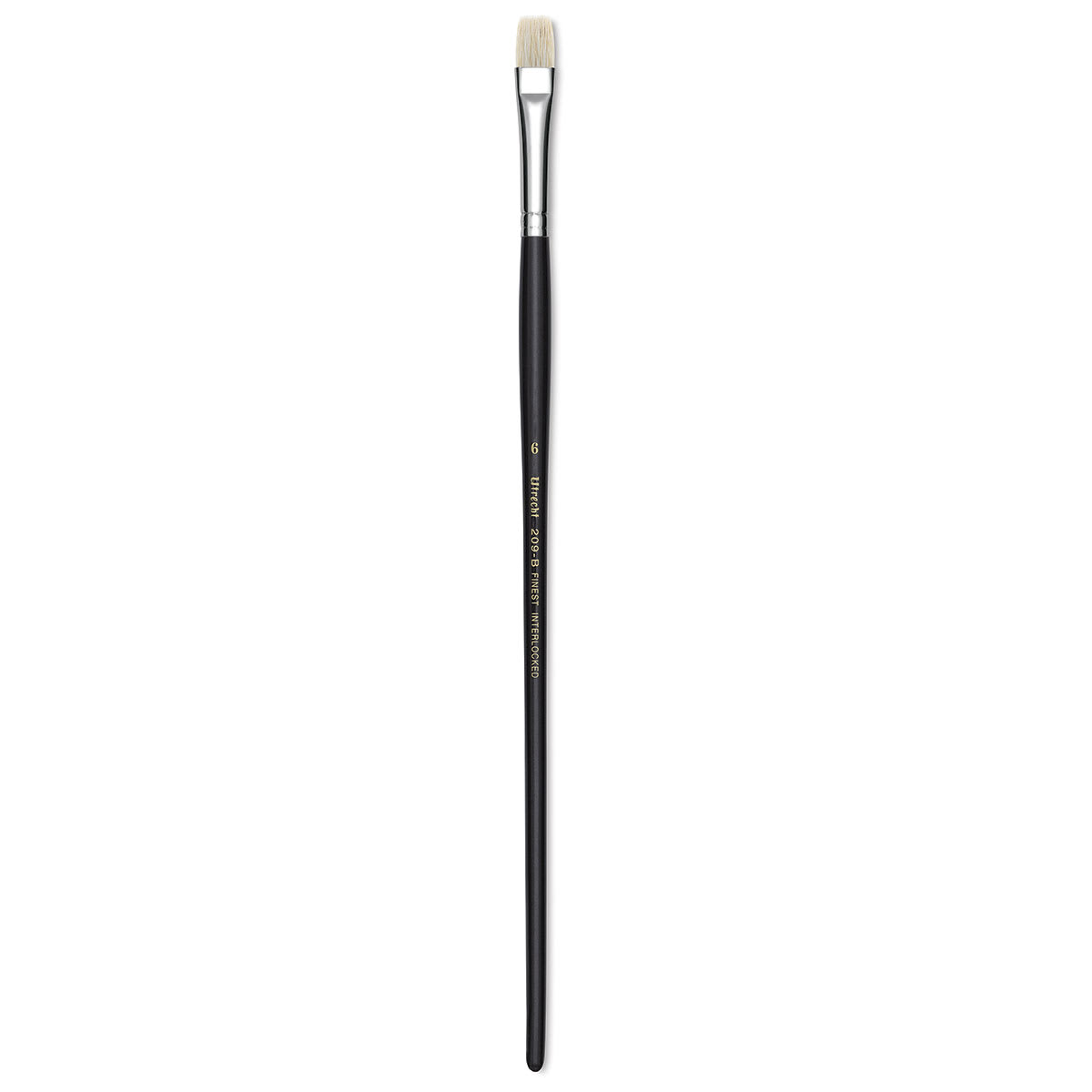 Utrecht Natural Chungking Pure Bristle Brush - Bright, Size 6, Long Handle