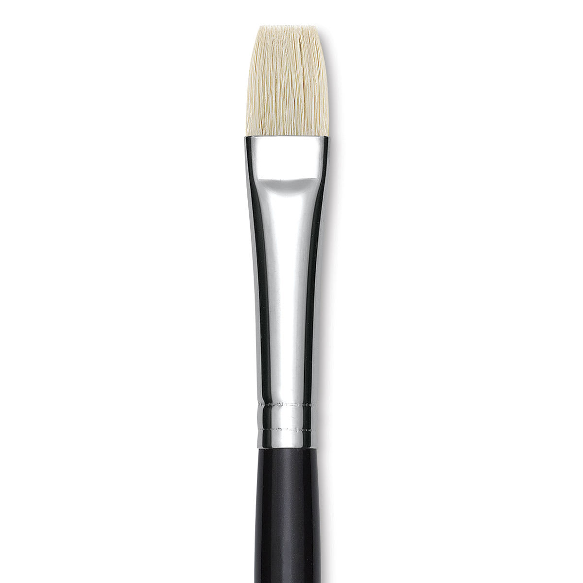 Utrecht Natural Chungking Pure Bristle Brush - Bright, Size 8, Long Handle, Close-up