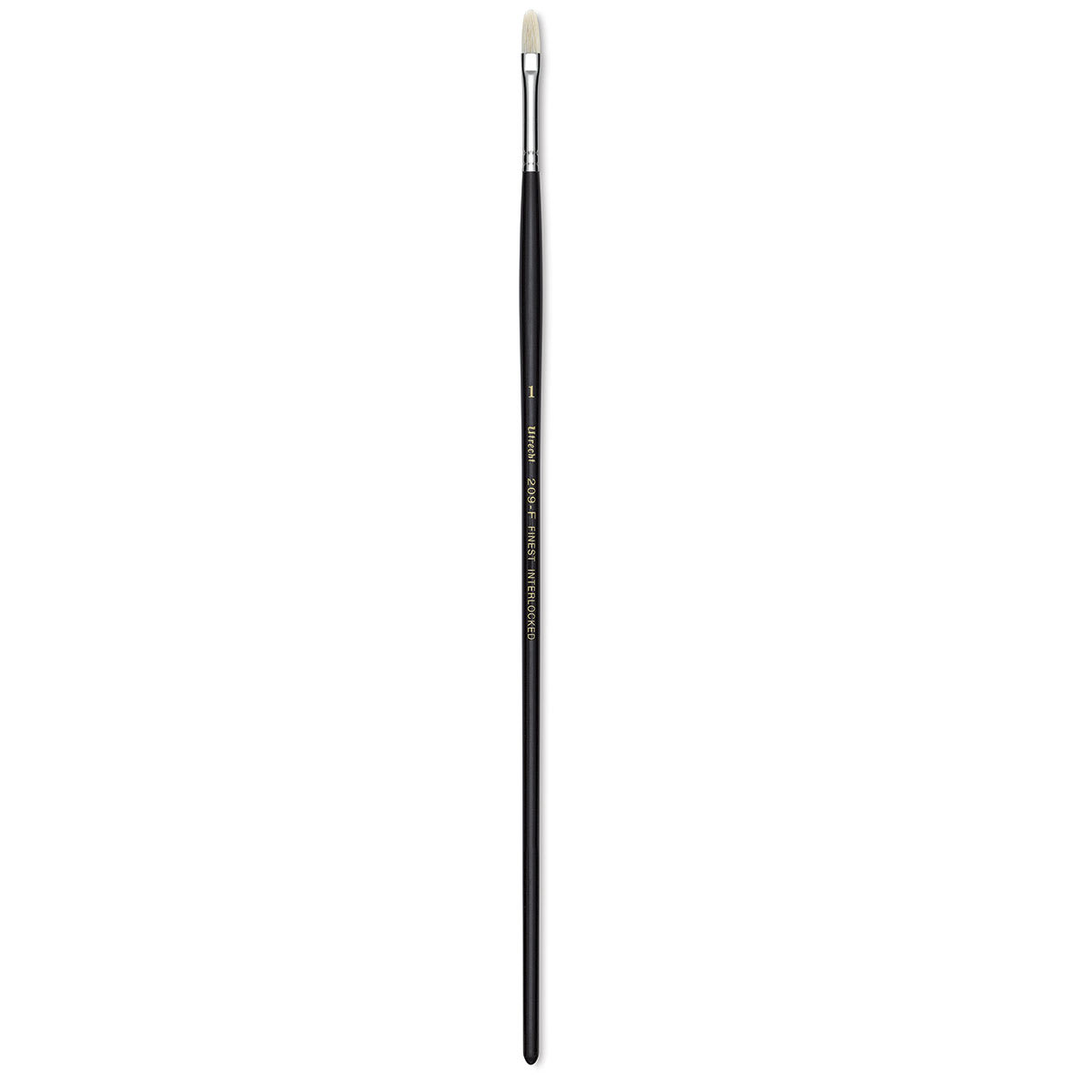 Utrecht Natural Chungking Pure Bristle Brush - Filbert, Size 1, Long Handle