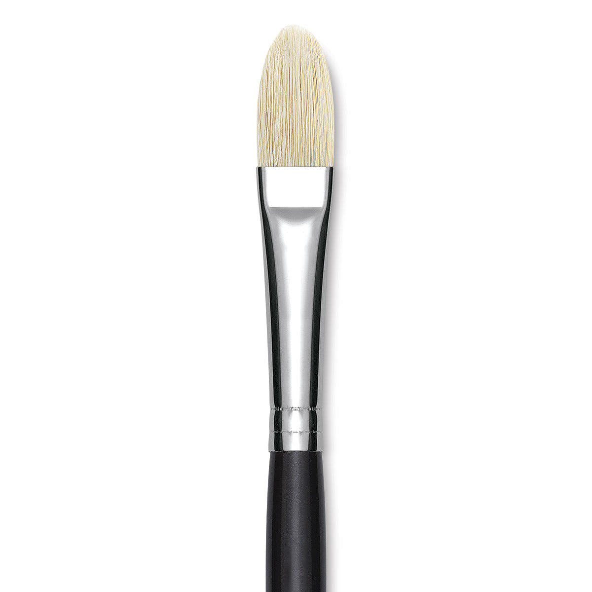 Utrecht Natural Chungking Pure Bristle Brush - Filbert, Size 8, Long Handle, Close-up