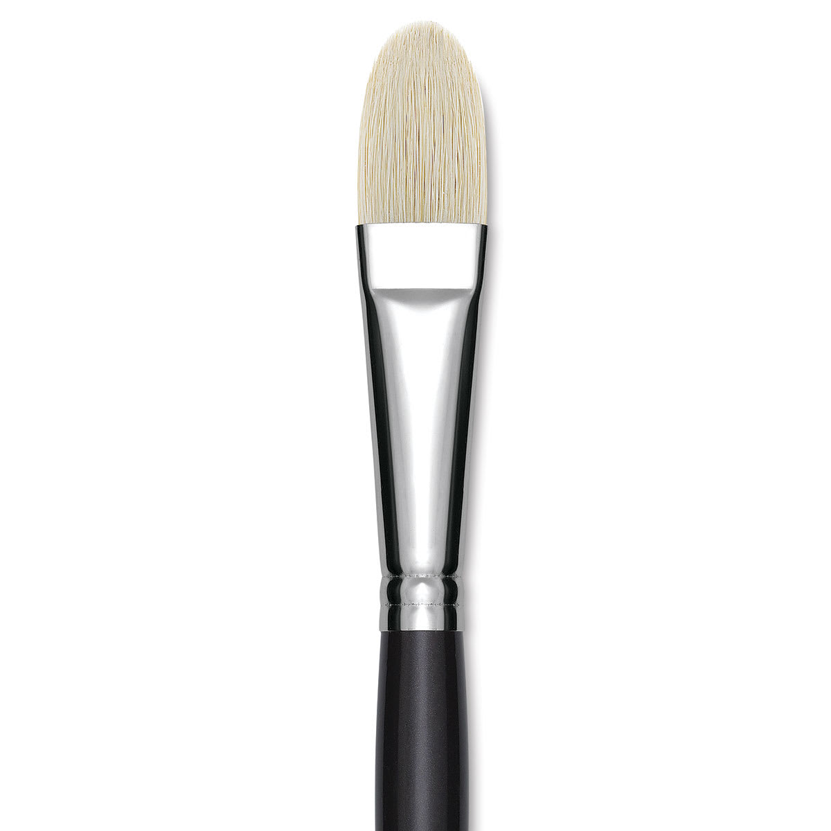 Utrecht Natural Chungking Pure Bristle Brush - Filbert, Size 12, Long Handle, Close-up