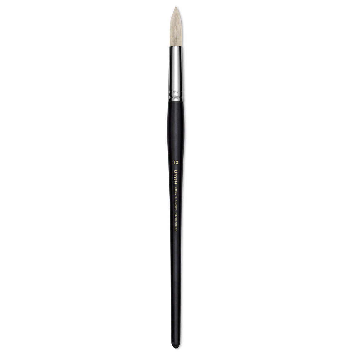 Utrecht Natural Chungking Pure Bristle Brush - Round, Size 12, Long Handle