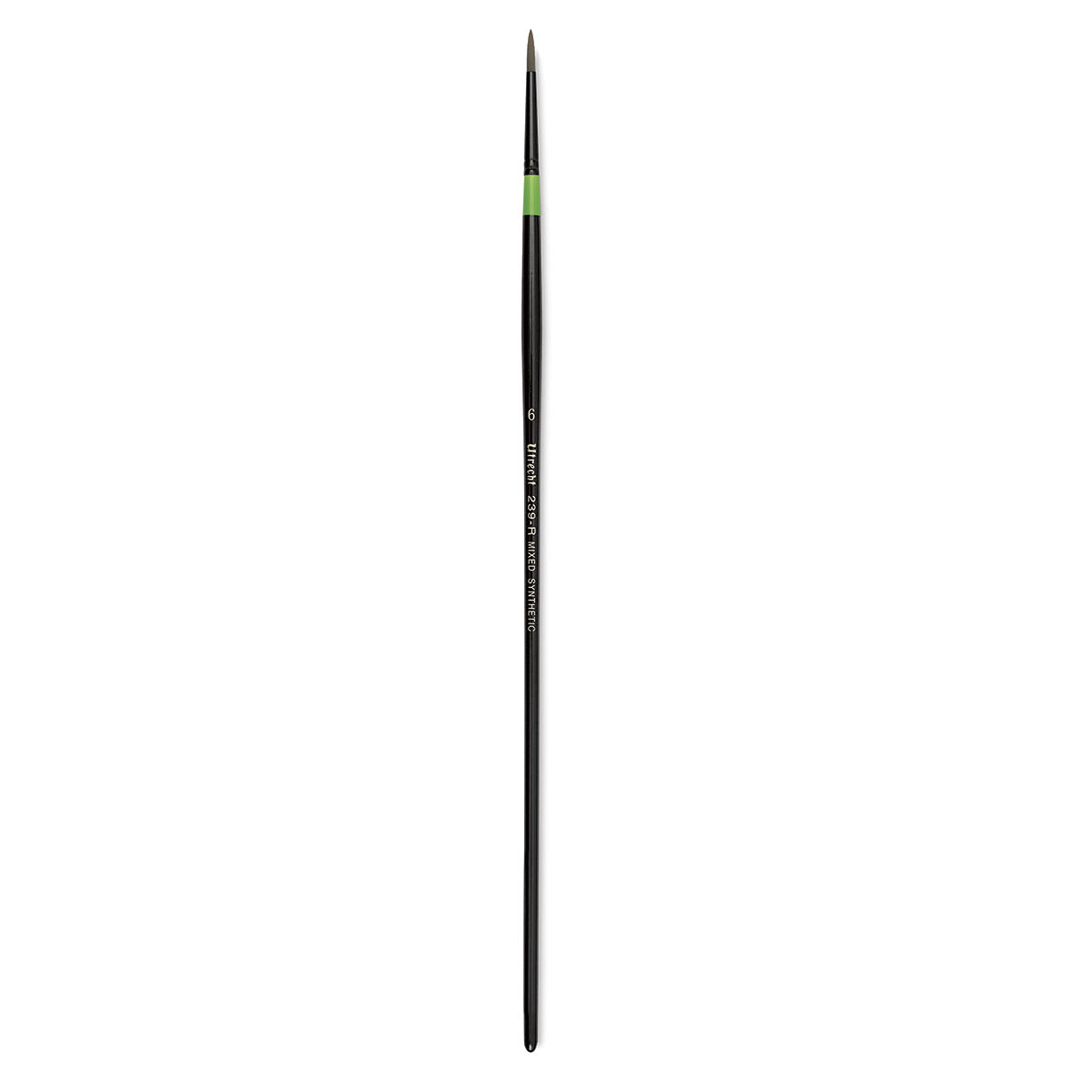 Utrecht Manglon Synthetic Brush-Round, Size 6, Long Handle