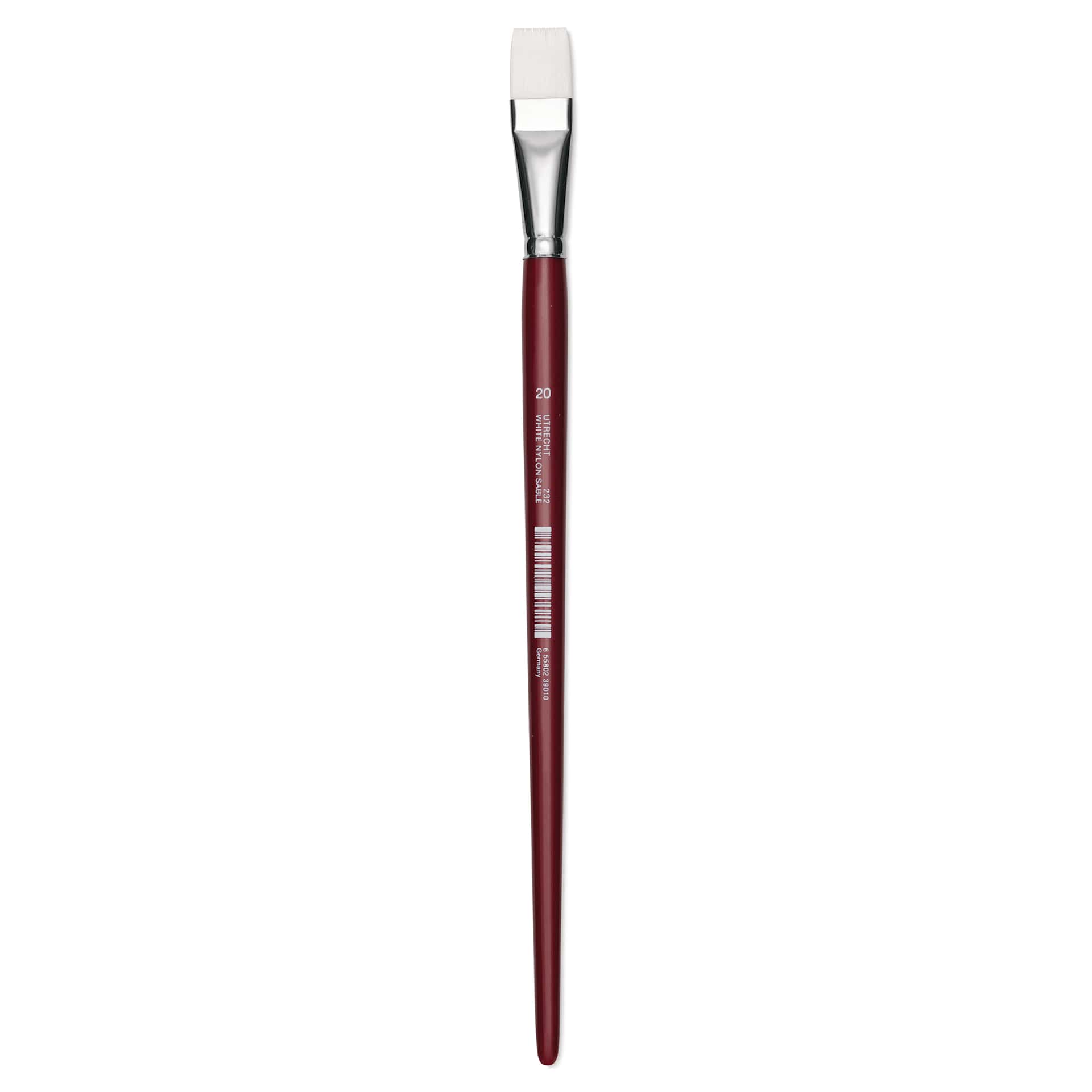 Utrecht Series 232 Synthetic White Nylon Sable Brush - Bright, Size 20