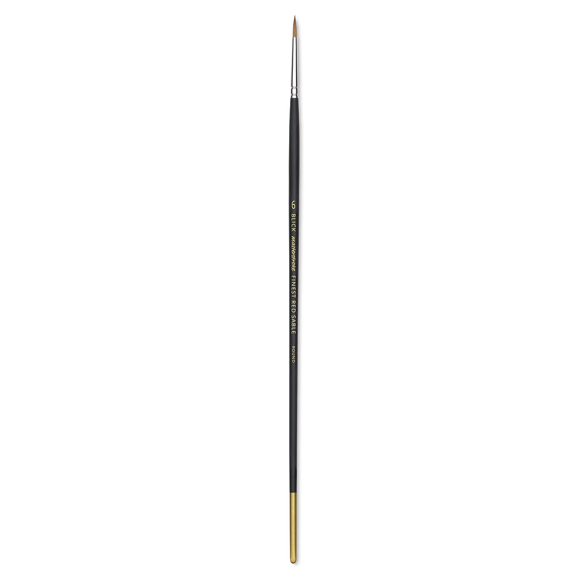 Blick Masterstroke Finest Red Sable Brush - Round, Size 6, Long Handle, View full brush