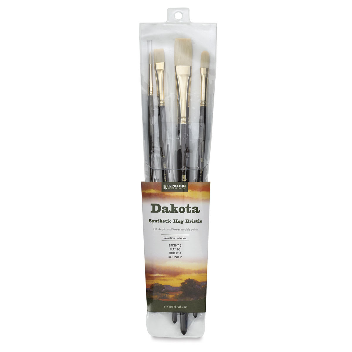 Princeton Series 6300 Dakota Synthetic Bristle Brush - Set of 4 (Outside of Packaging) Princeton Series 6300 Dakota Synthetic Bristle Brush - Set of 4 (Outside of Packaging)