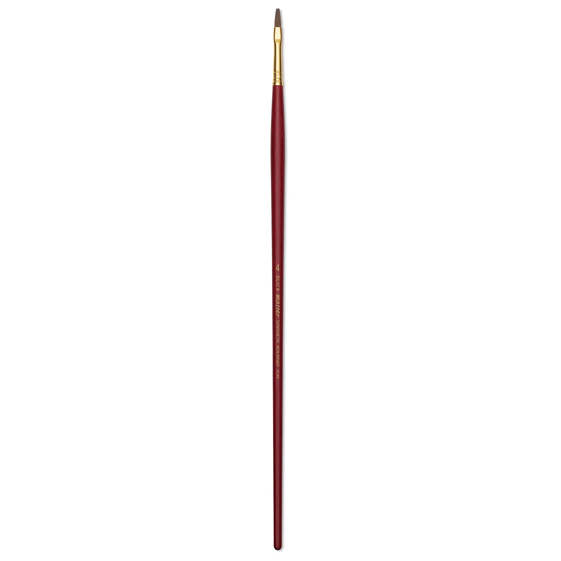 Blick Master Synthetic Kolinsky Brush - Long Handle, Flat, Size 4