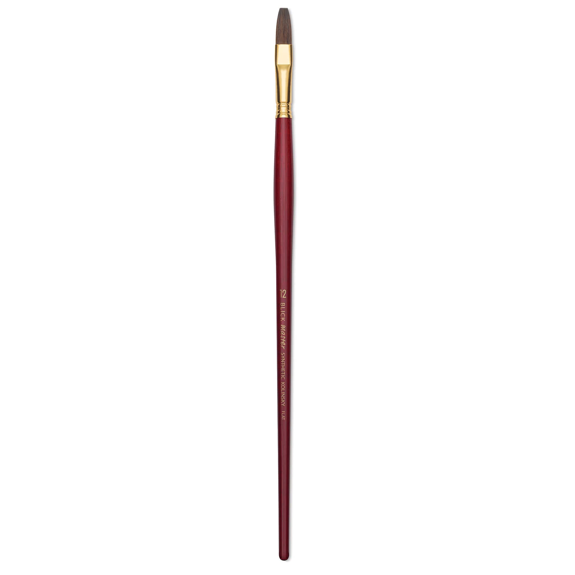 Blick Master Synthetic Kolinsky Brush - Long Handle, Flat, Size 12