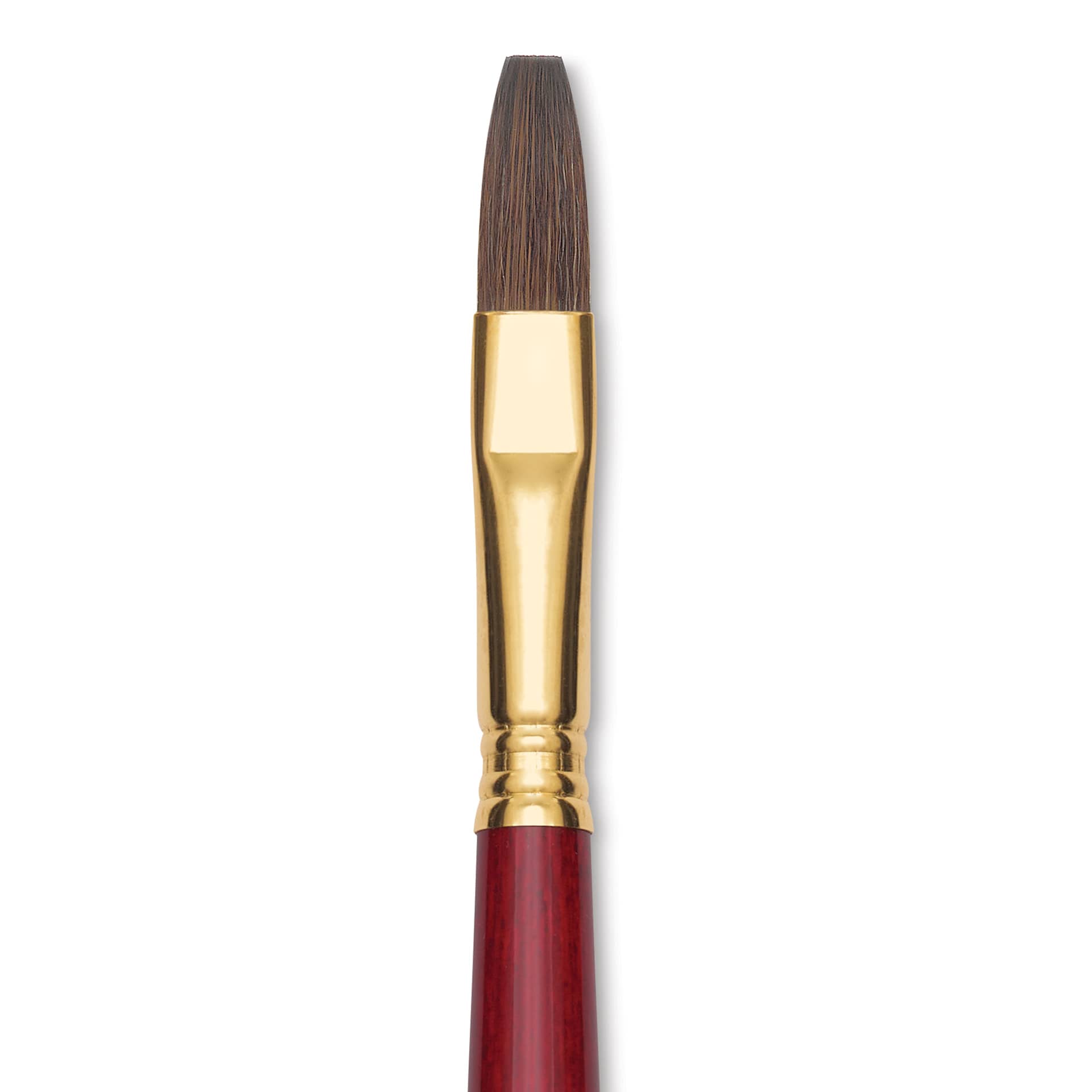 Blick Master Synthetic Kolinsky Brush - Long Handle, Flat, Size 12, close-up