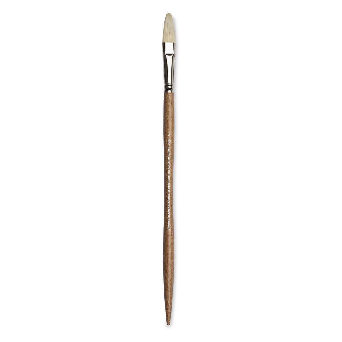 Winsor & Newton Artists' Oil Synthetic Hog Brush - Filbert, Size 8, Long Handle (full-length) Winsor & Newton Artists' Oil Synthetic Hog Brush - Filbert, Size 8, Long Handle (full-length)