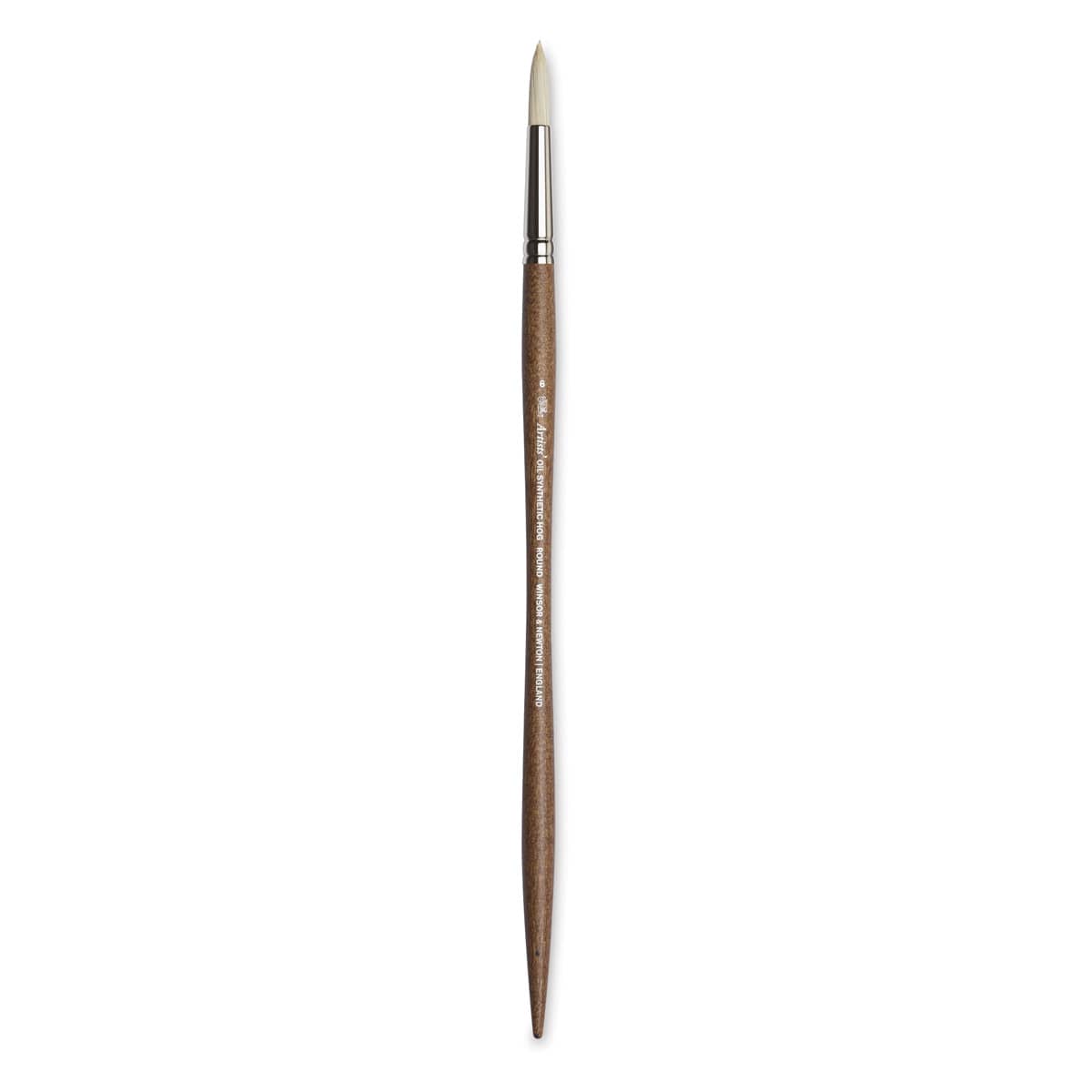 Winsor & Newton Artists' Oil Synthetic Hog Brush - Round, Size 6, Long Handle (full length) Winsor & Newton Artists' Oil Synthetic Hog Brush - Round, Size 6, Long Handle (full length)