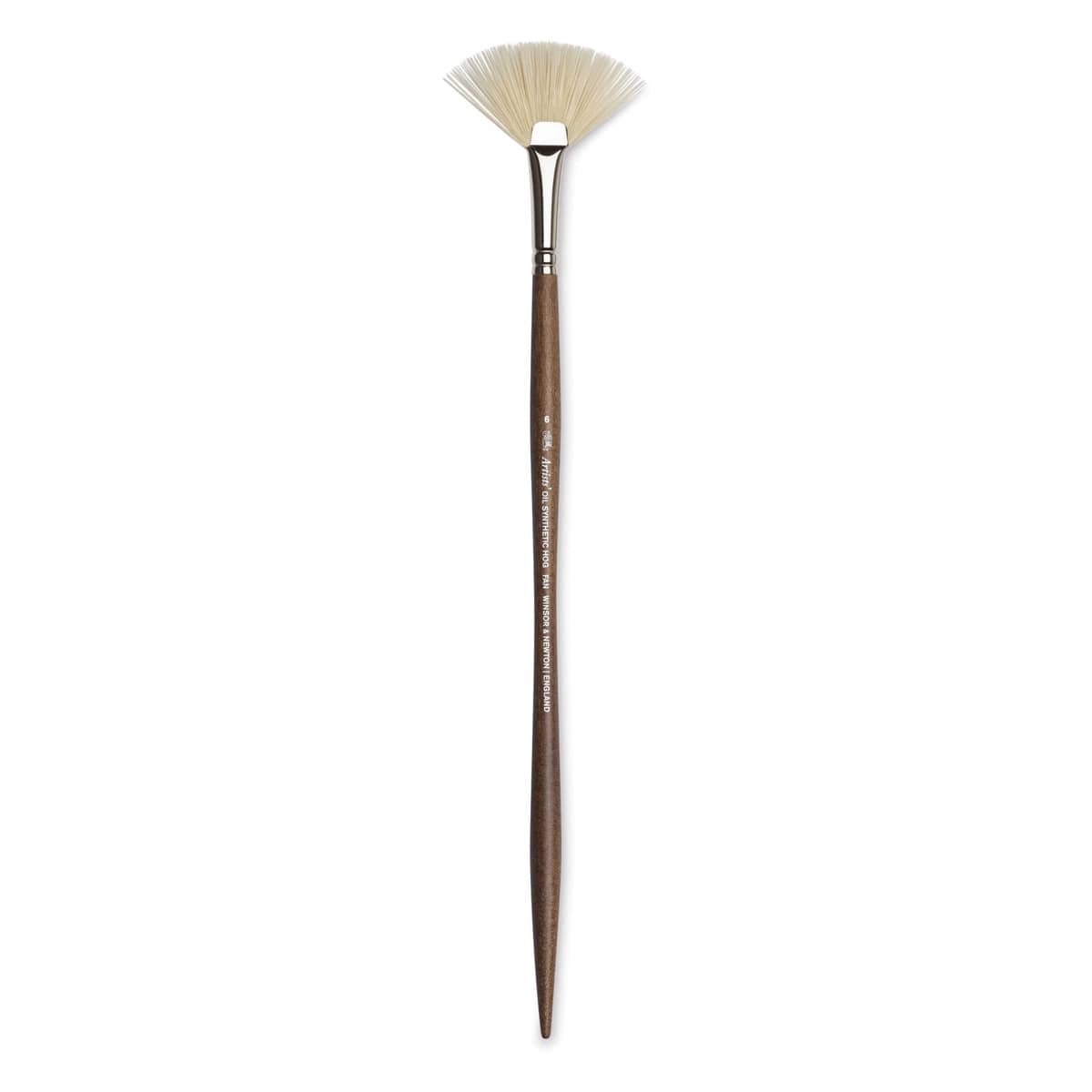 Winsor & Newton Artists' Oil Synthetic Hog Brush - Fan, Size 6, Long Handle (full length)