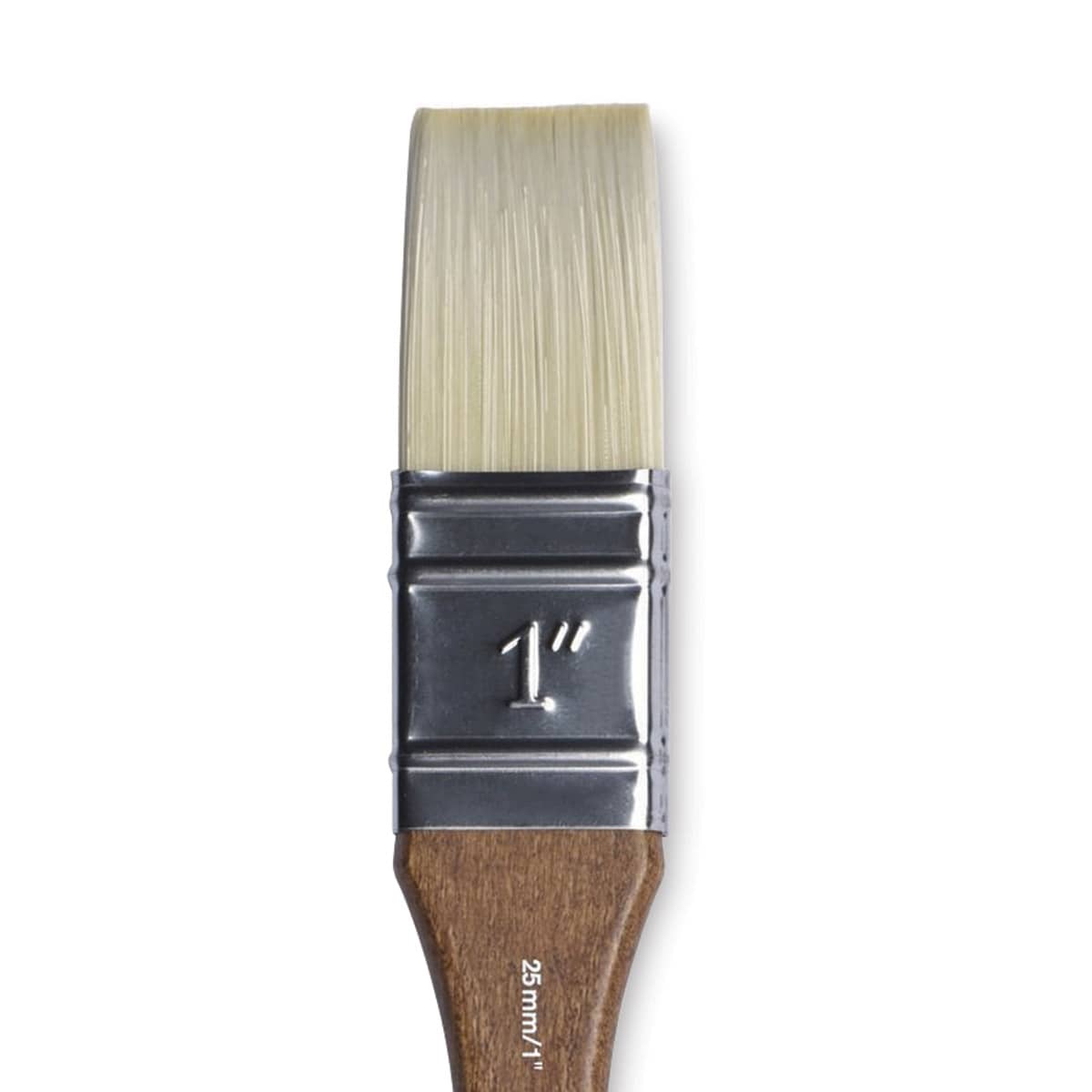 Winsor & Newton Artists' Oil Synthetic Hog Brush - Glaze, Size 1", Long Handle (close-up)