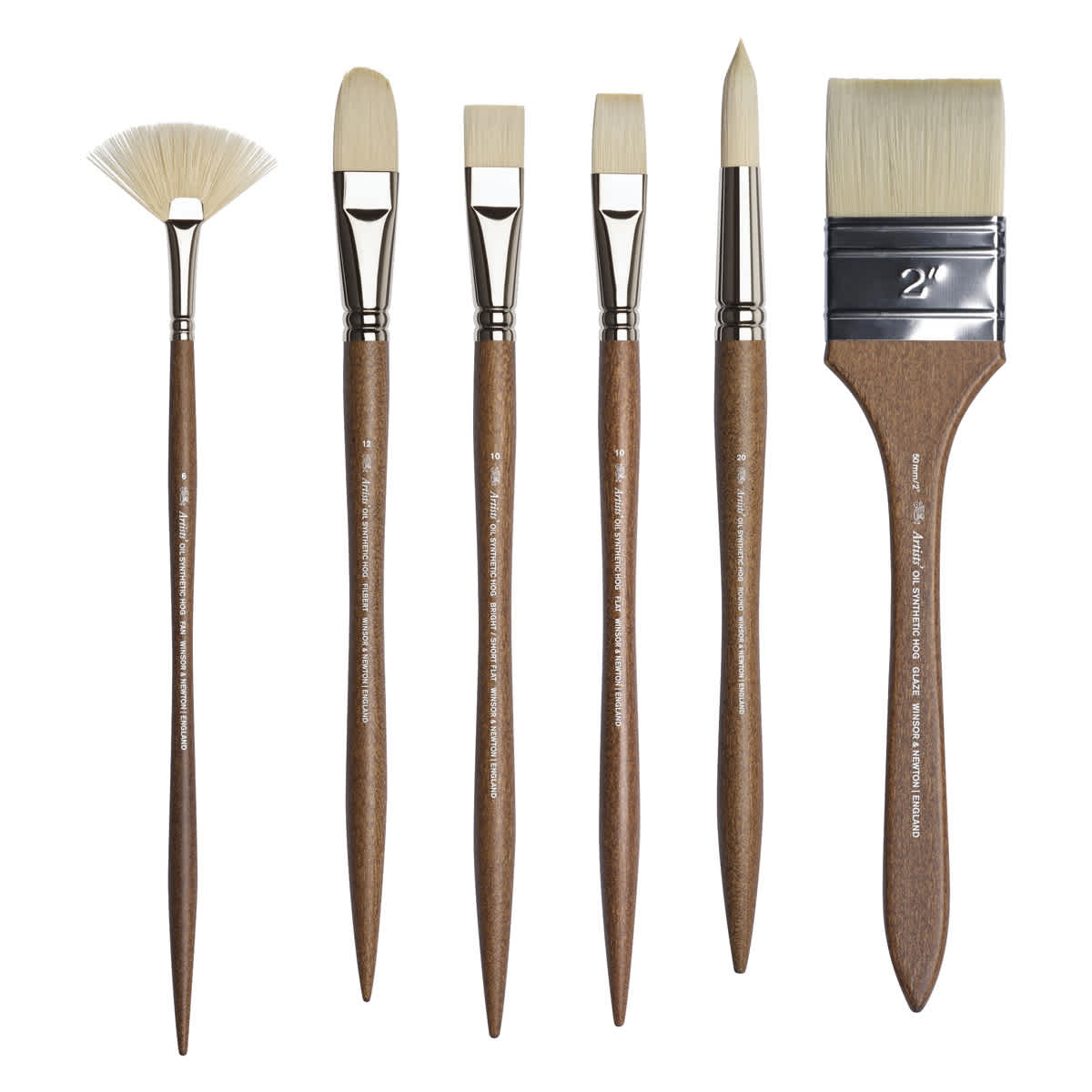 Winsor & Newton Artists' Oil Synthetic Hog Brushes (full length) Winsor & Newton Artists' Oil Synthetic Hog Brushes (full length)