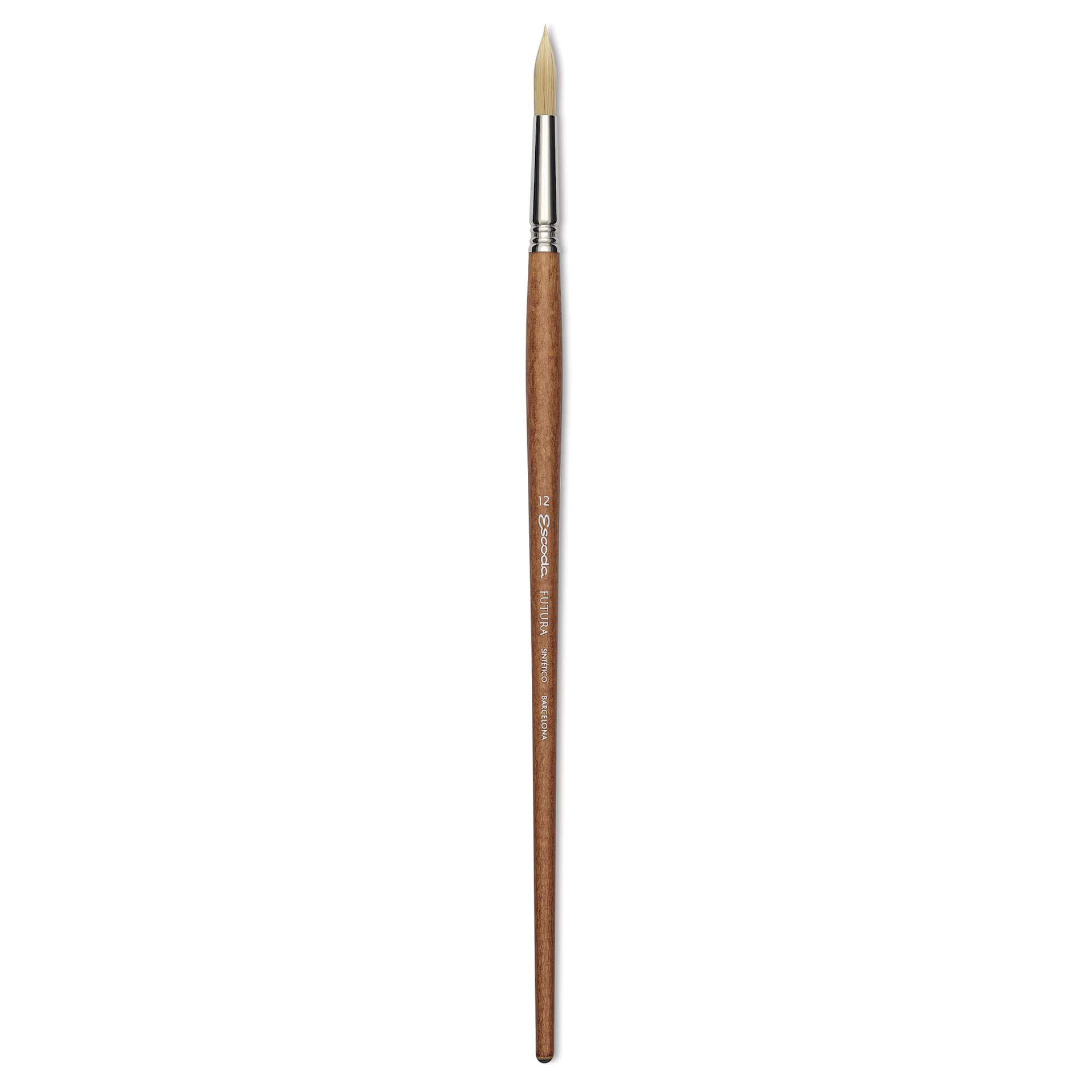 Escoda Futura Synthetic Bristle Brush - Series 5400, Round, Size 12, Long Handle