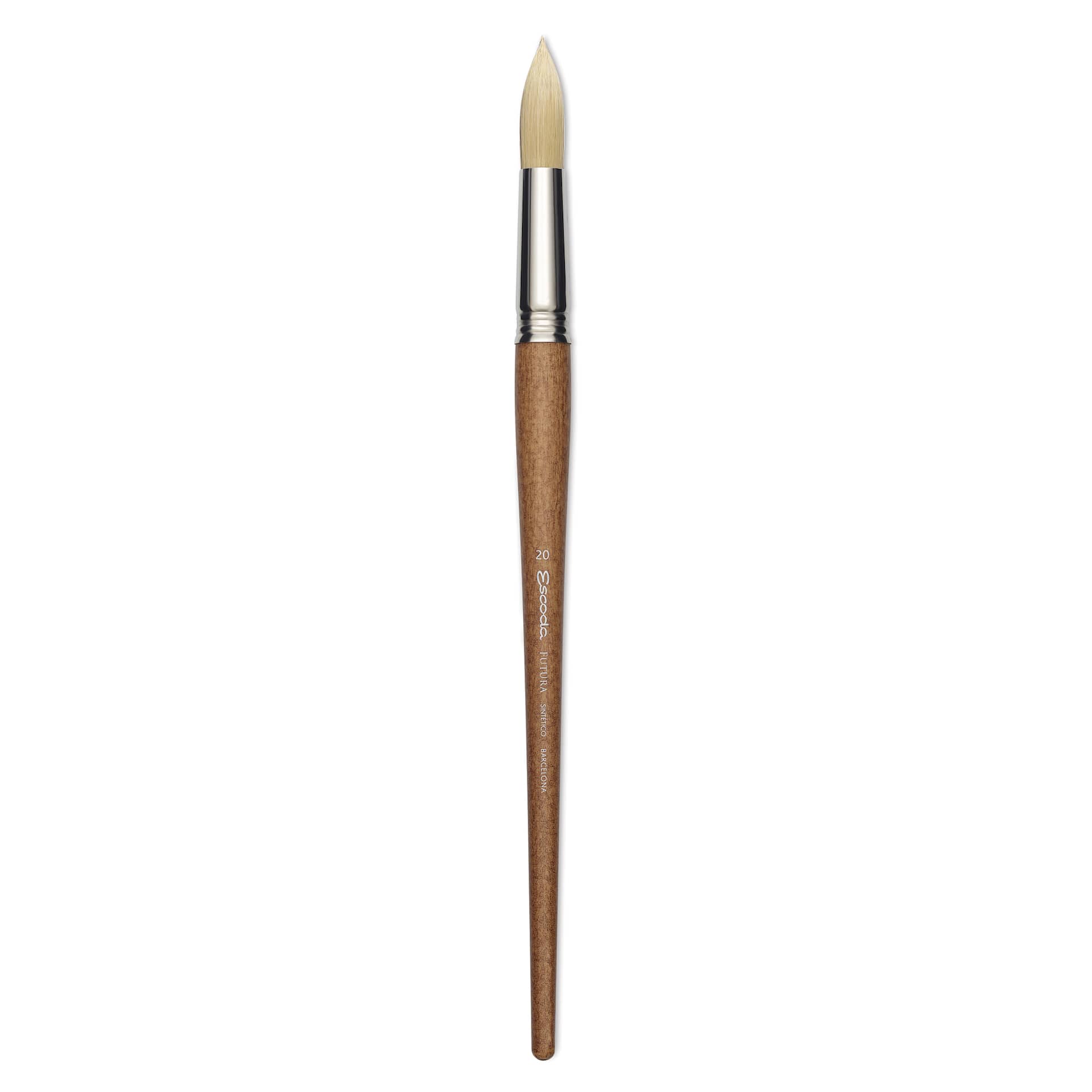 Escoda Futura Synthetic Bristle Brush - Series 5400, Round, Size 20, Long Handle