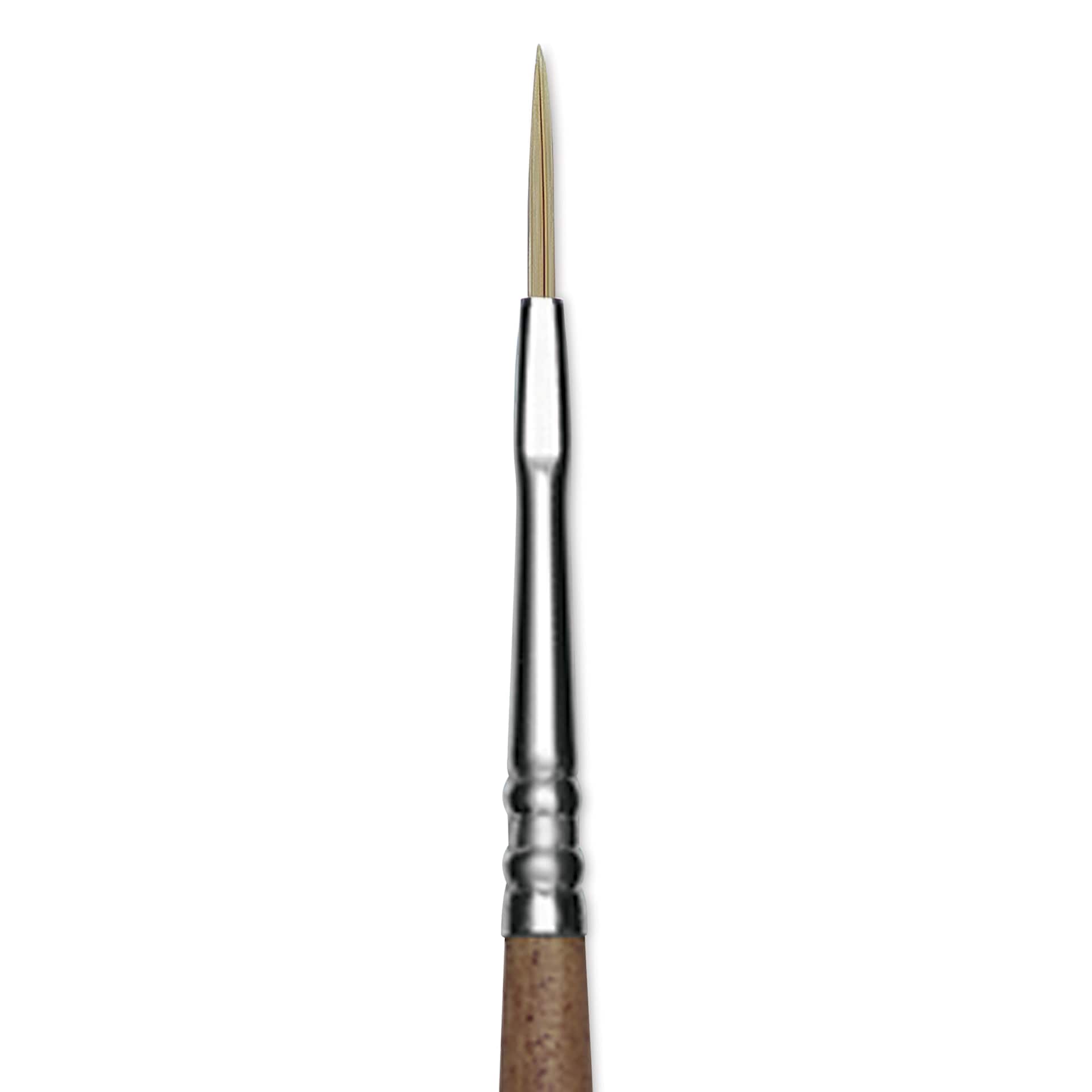 Escoda Futura Synthetic Bristle Brush - Series 5418, Long Filbert, Size 0, Long Handle, close-up
