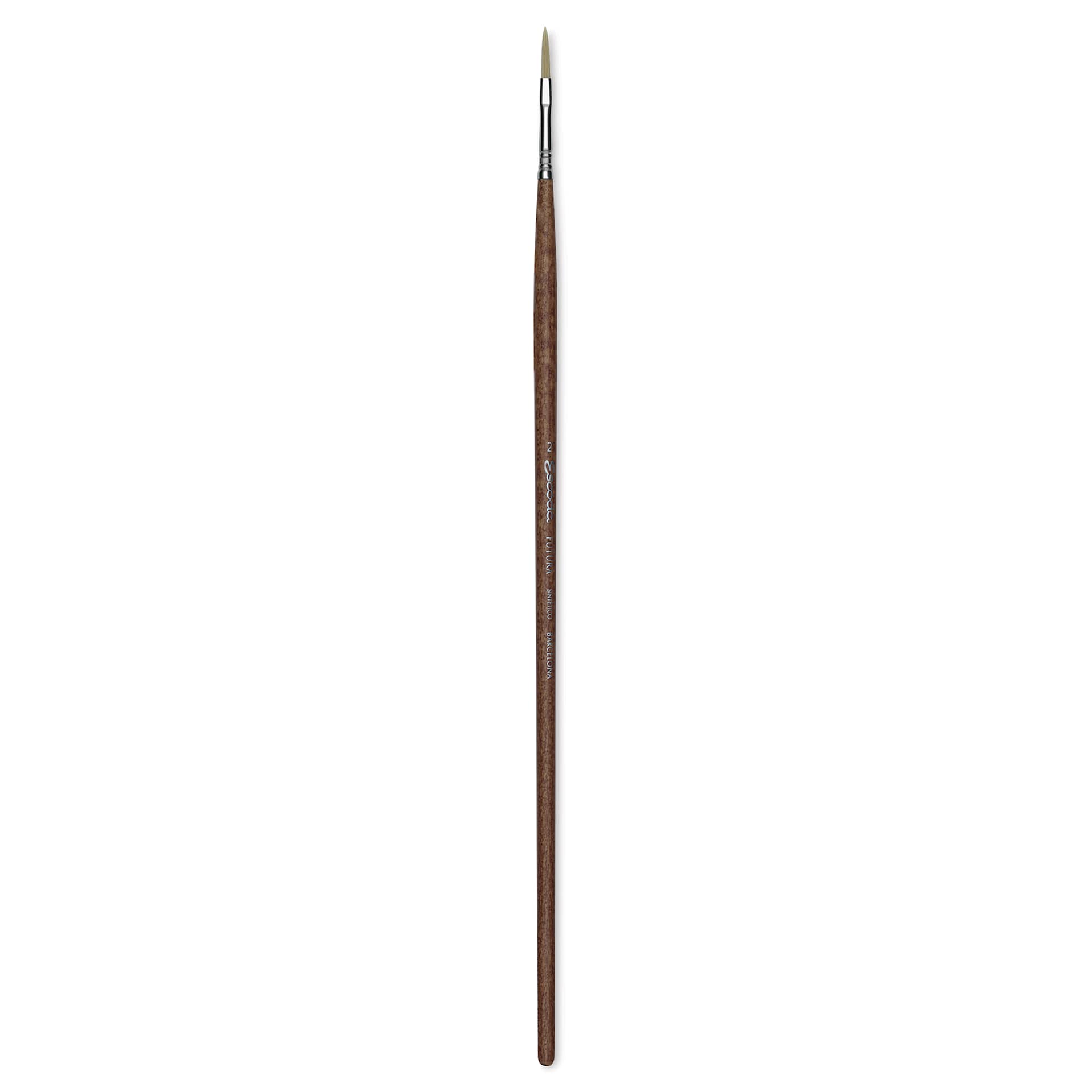 Escoda Futura Synthetic Bristle Brush - Series 5418, Long Filbert, Size 2, Long Handle