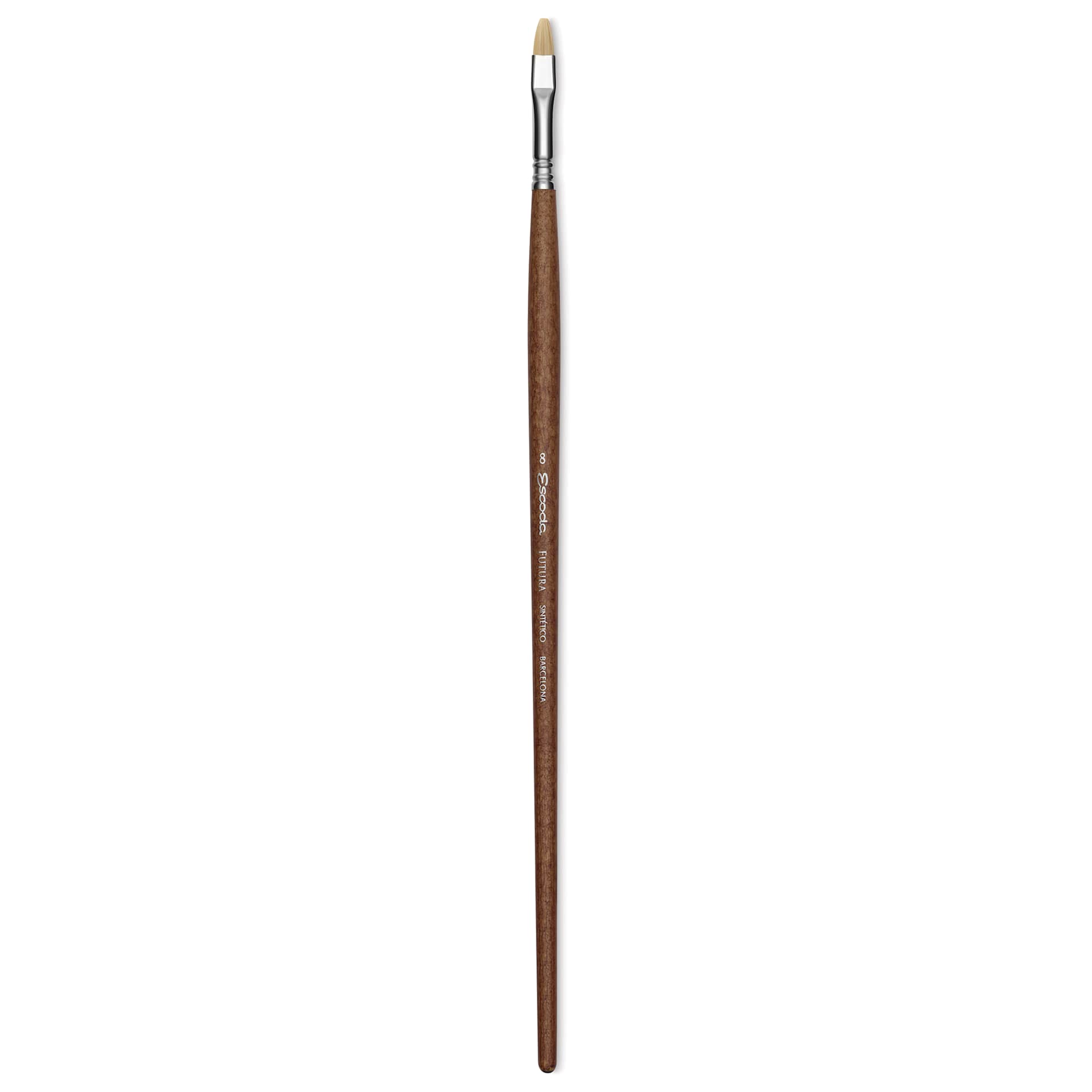 Escoda Futura Synthetic Bristle Brush - Series 5420, Bright, Size 8, Long Handle