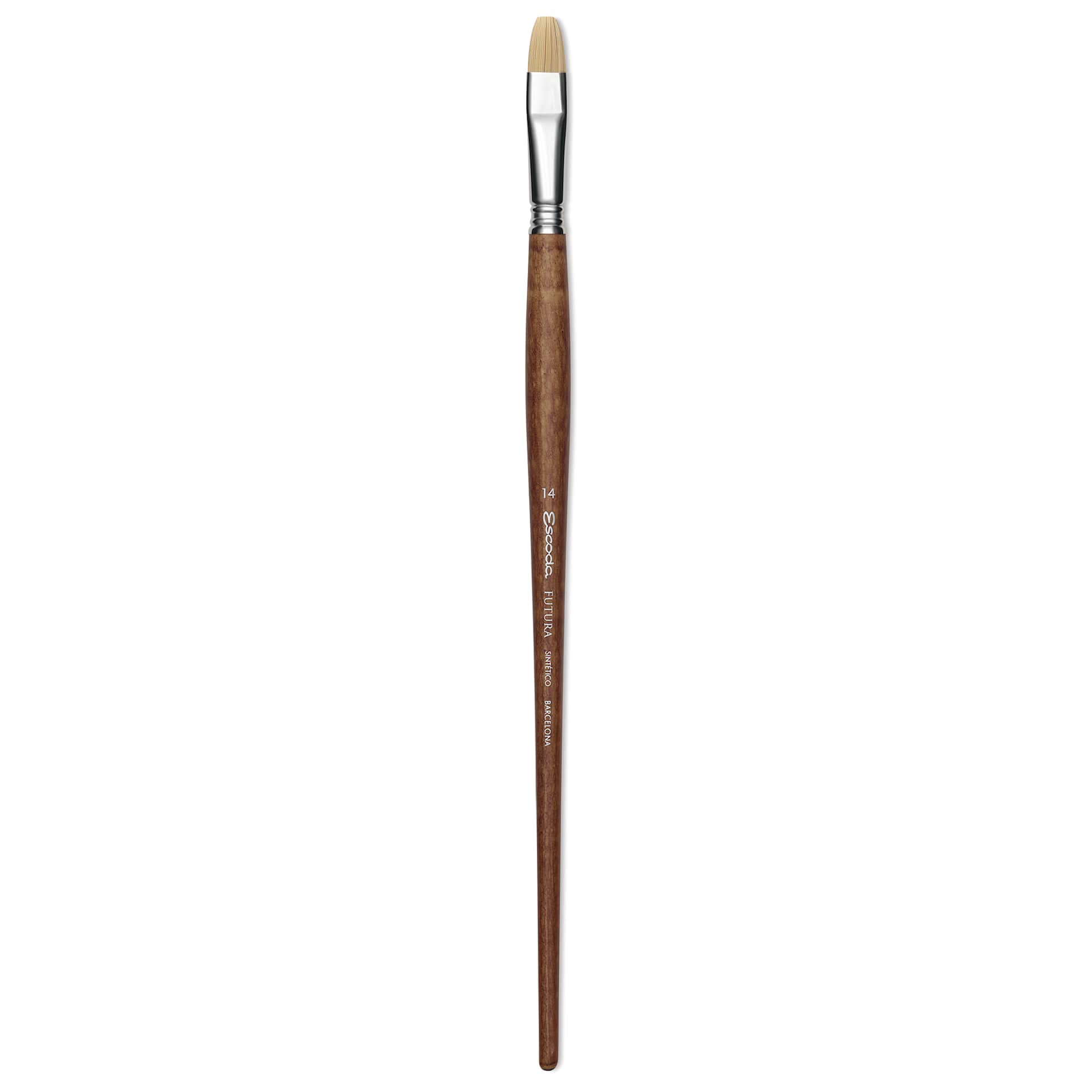 Escoda Futura Synthetic Bristle Brush - Series 5420, Bright, Size 14, Long Handle