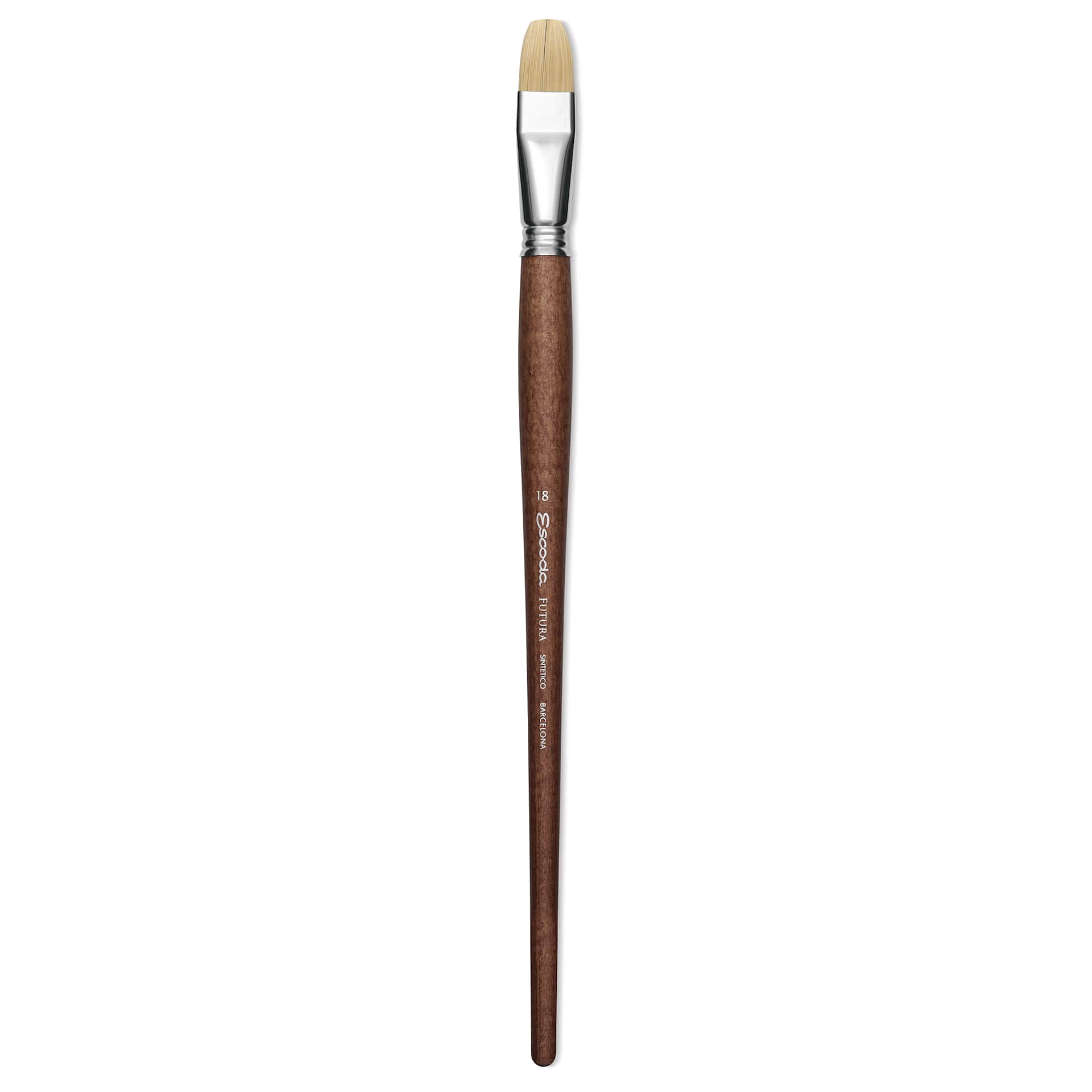 Escoda Futura Synthetic Bristle Brush - Series 5420, Bright, Size 18, Long Handle