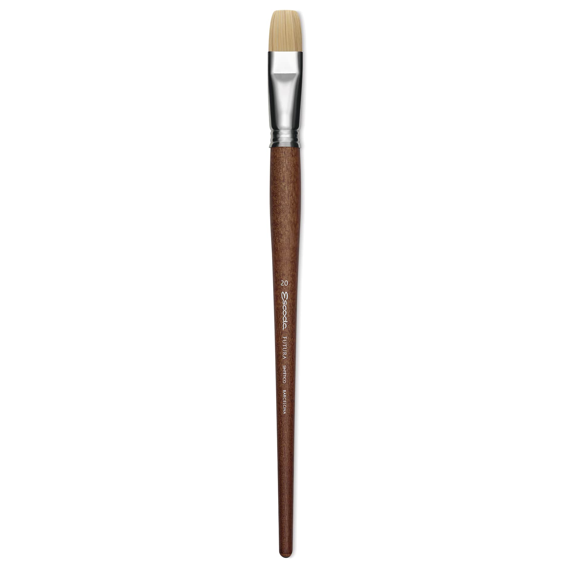 Escoda Futura Synthetic Bristle Brush - Series 5420, Bright, Size 20, Long Handle