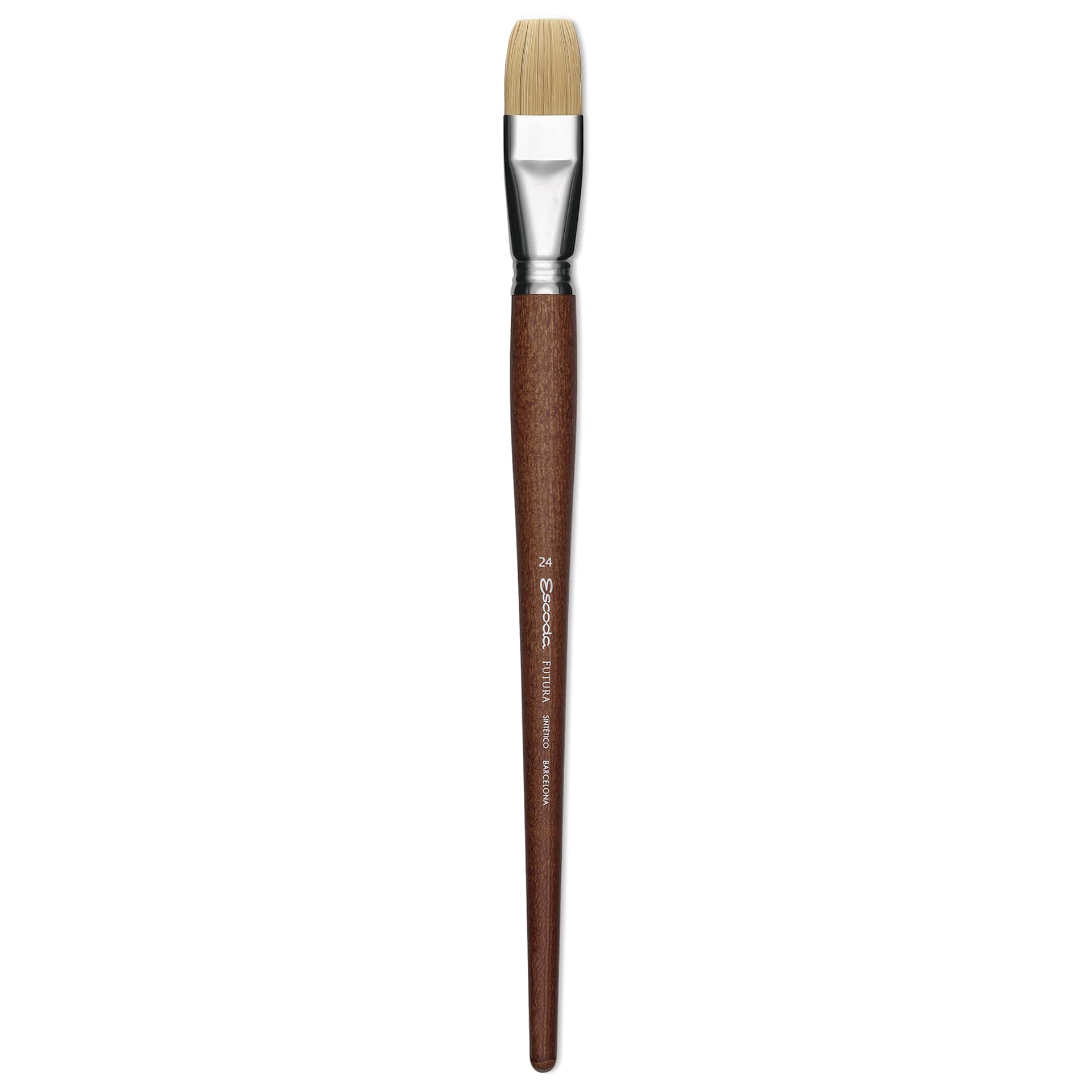 Escoda Futura Synthetic Bristle Brush - Series 5420, Bright, Size 24, Long Handle