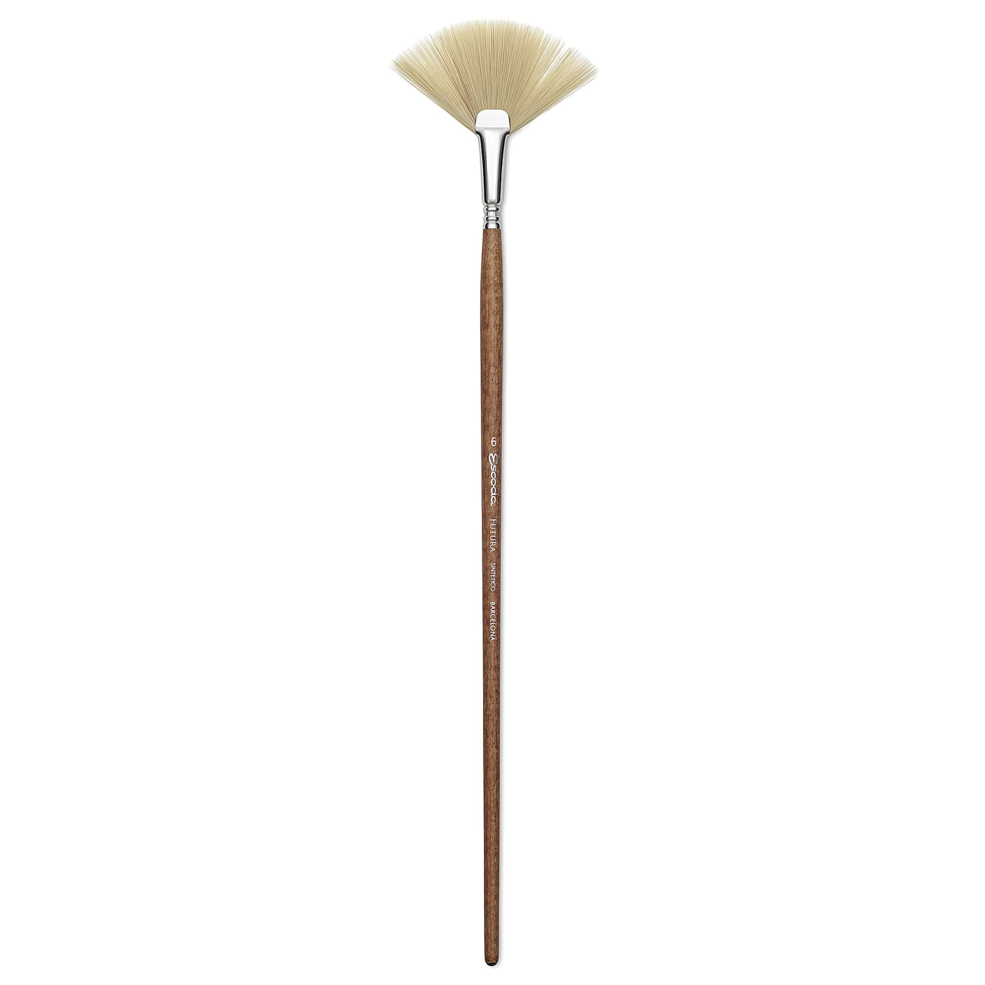 Escoda Futura Synthetic Bristle Brush - Series 5430, Fan, Size 6, Long Handle