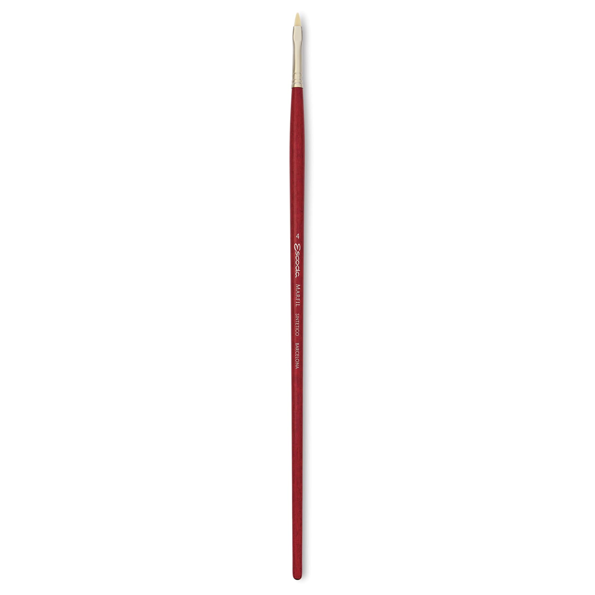 Escoda Marfil Synthetic Bristle Brushes - Series 4450 Bright, Size 4, Long Handle