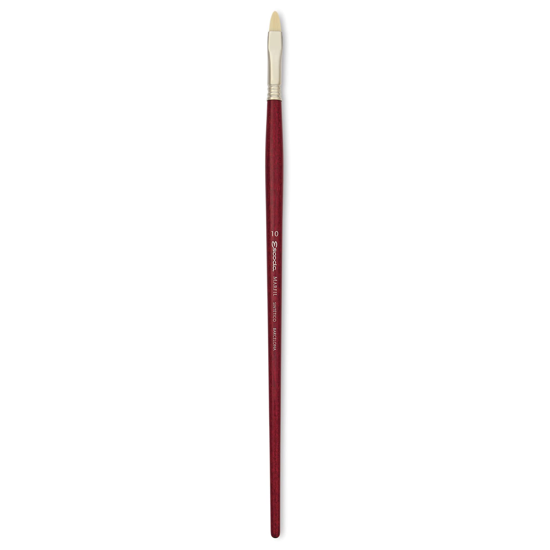 Escoda Marfil Synthetic Bristle Brushes - Series 4450 Bright, Size 10, Long Handle, Long Handle