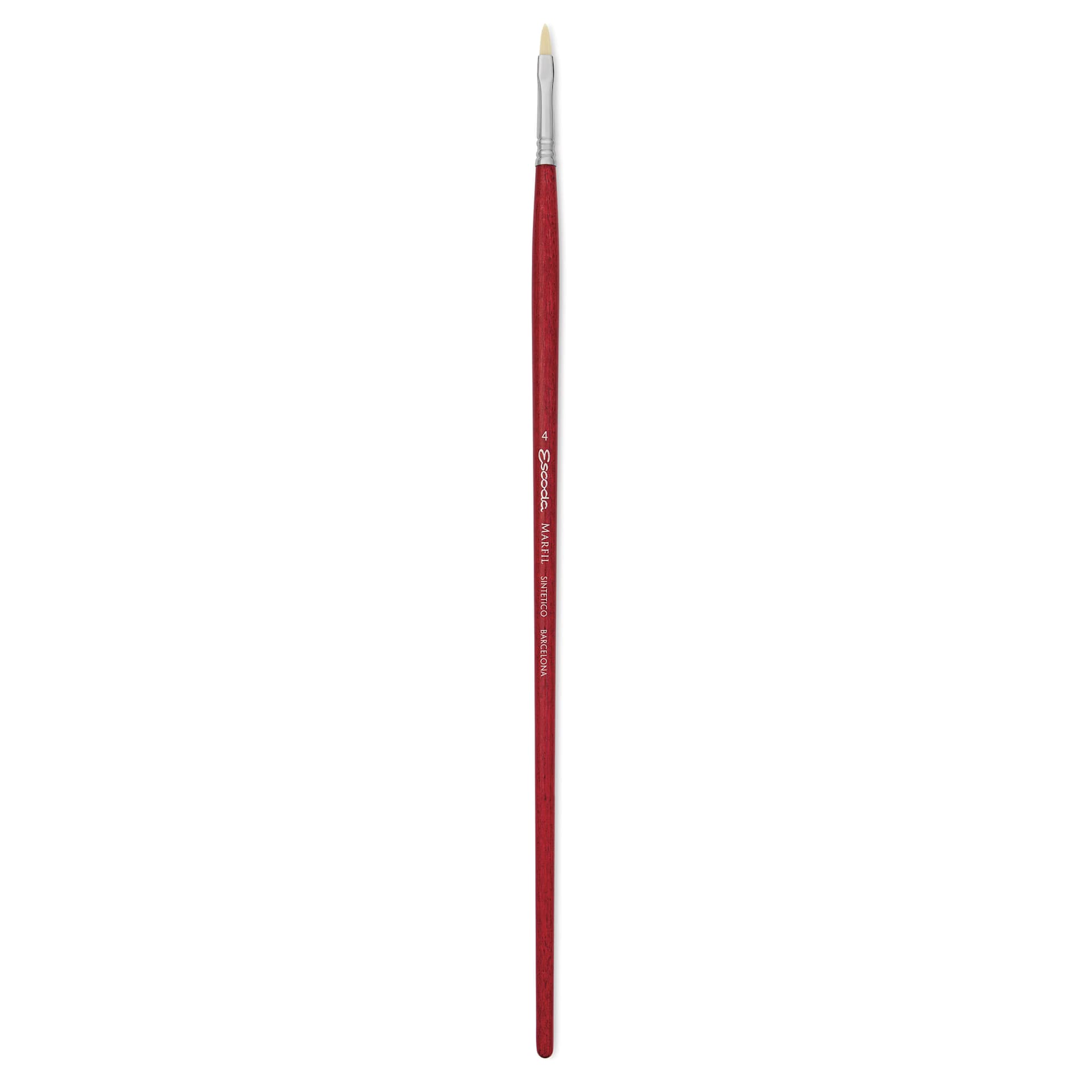 Escoda Marfil Synthetic Bristle Brushes - Series 4460 Filbert, Size 4, Long Handle