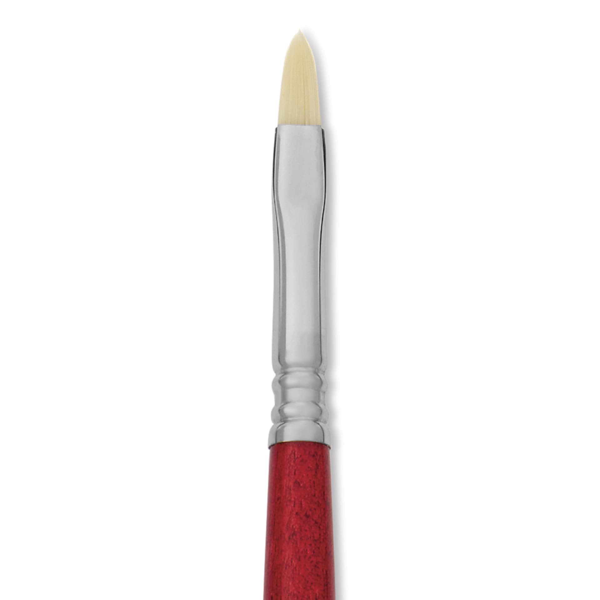 Escoda Marfil Synthetic Bristle Brushes - Series 4460 Filbert, Size 6, Long Handle, close-up
