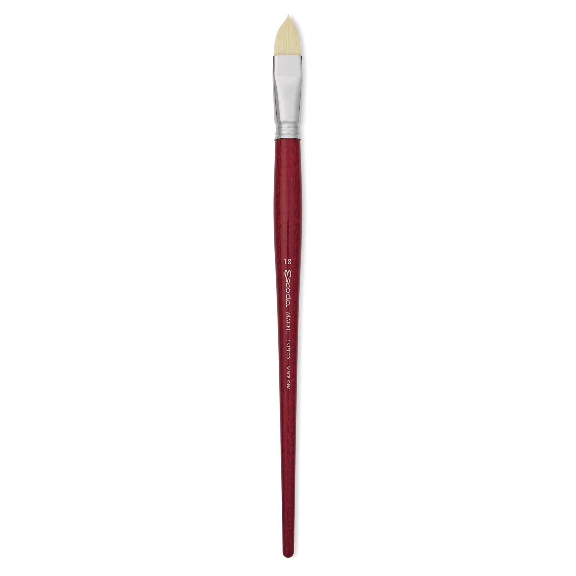 Escoda Marfil Synthetic Bristle Brushes - Series 4460 Filbert, Size 18, Long Handle