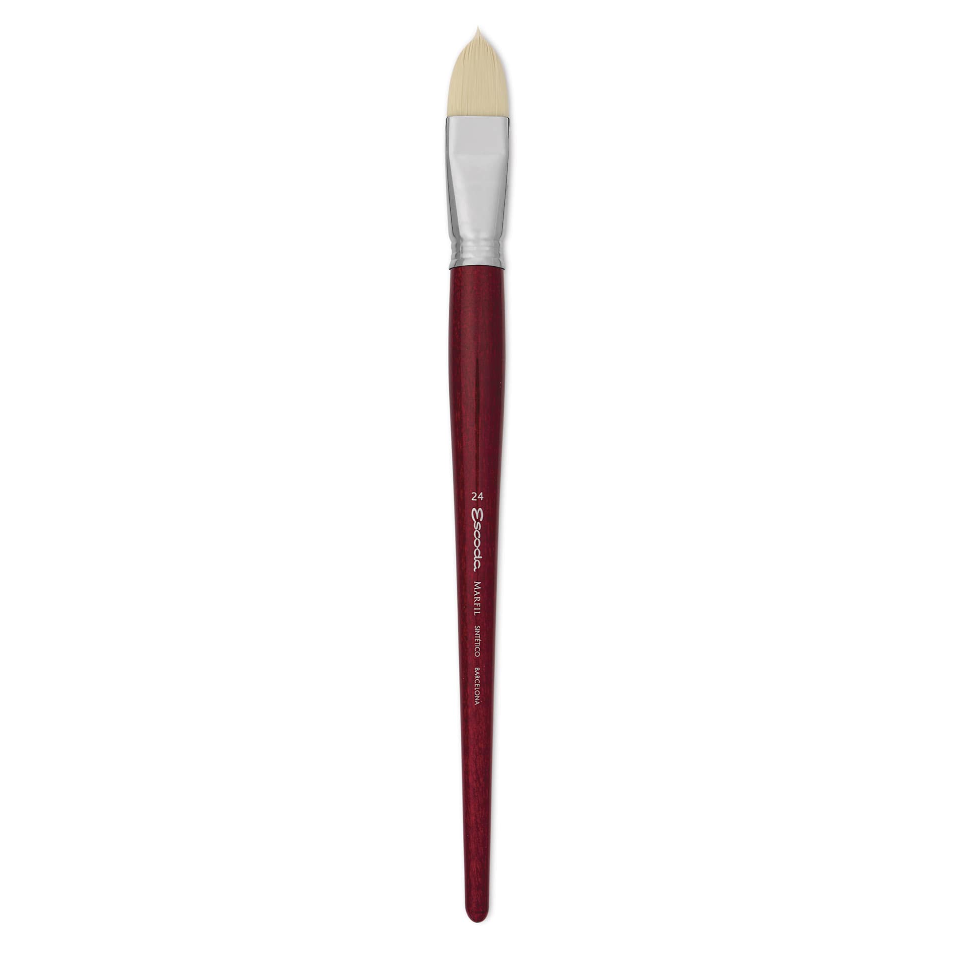 Escoda Marfil Synthetic Bristle Brushes - Series 4460 Filbert, Size 24, Long Handle