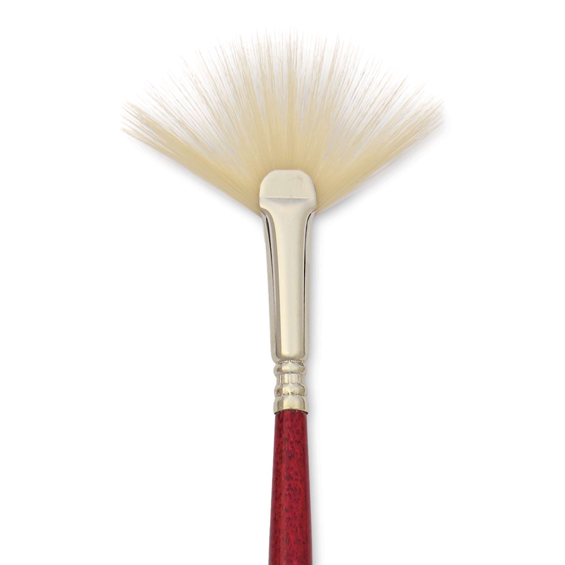 Escoda Marfil Synthetic Bristle Brushes - Series 4433 Fan, Size 4, Long Handle, close-up