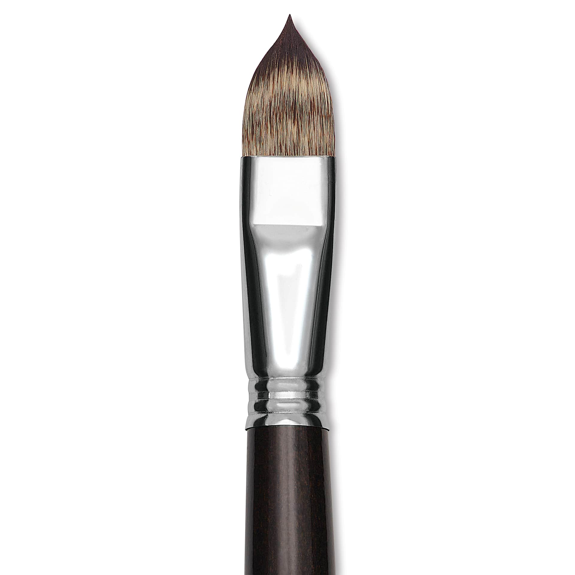 Escoda Vintage Synthetic Brush - Filbert, Long  Handle, Size 18