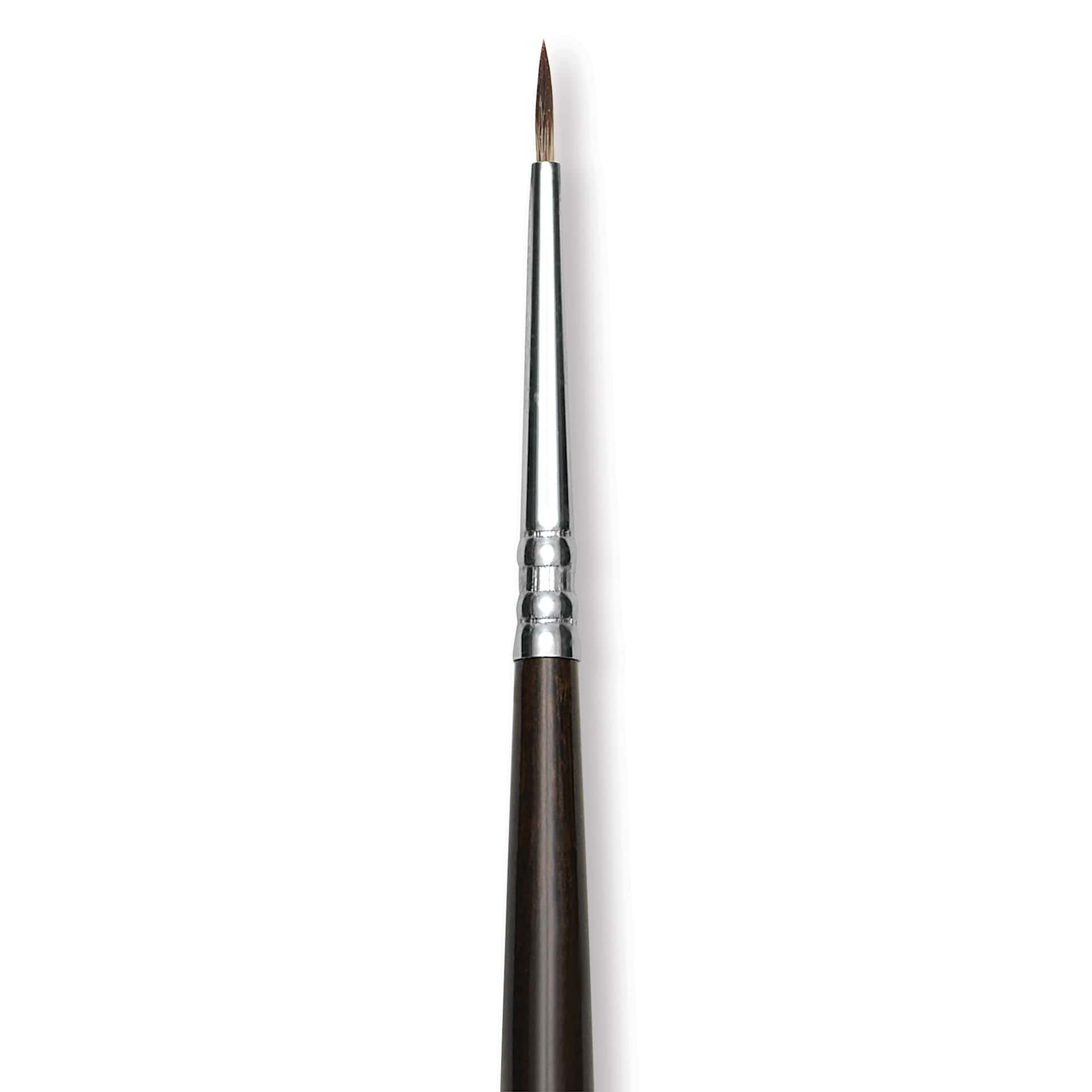 Escoda Vintage Synthetic Brush - Round Pointed, Long  Handle, Size 0